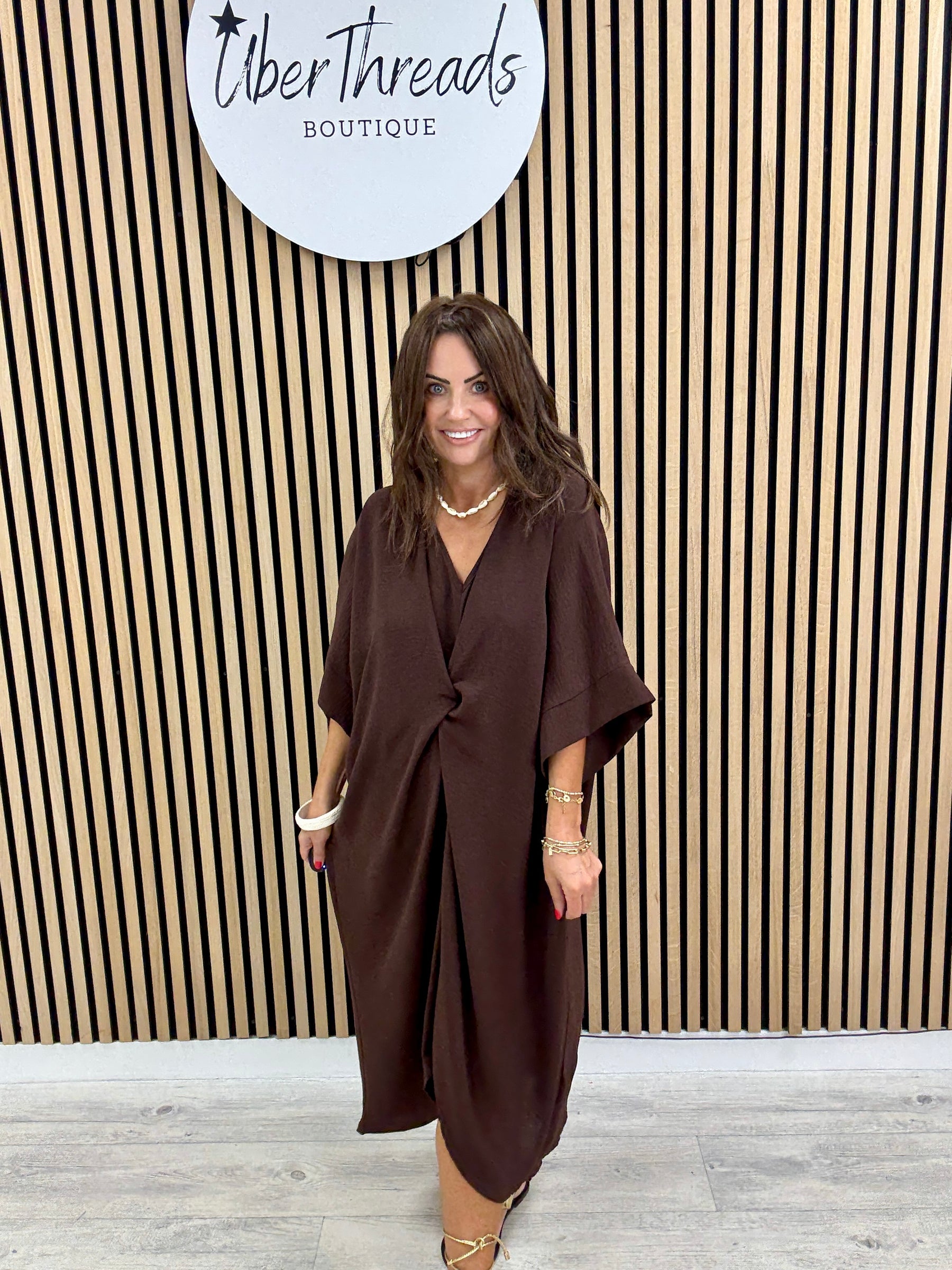 The Basic Knot Dress - Chocolate