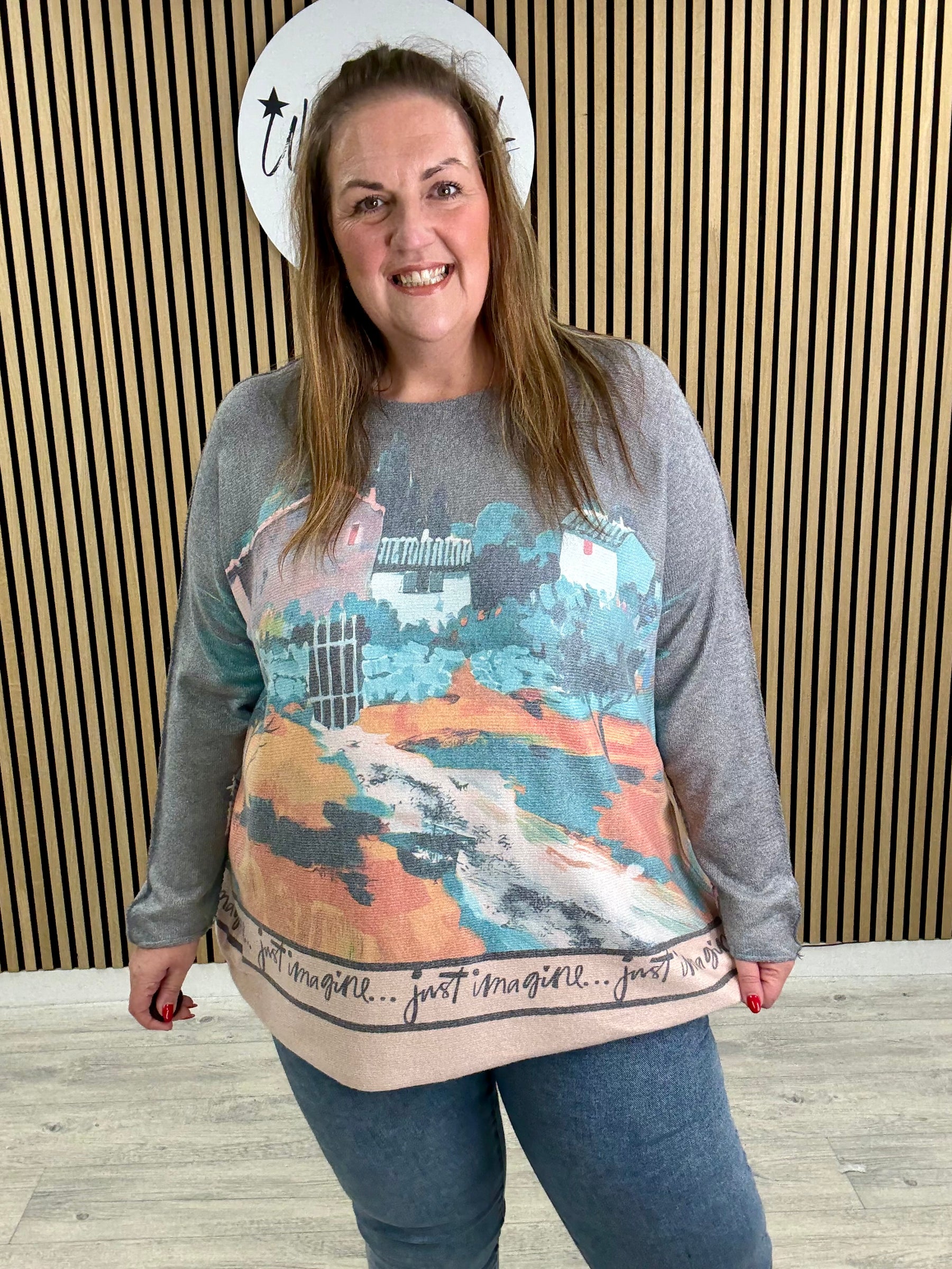 The Scenic Soft Knit - Grey/Teal