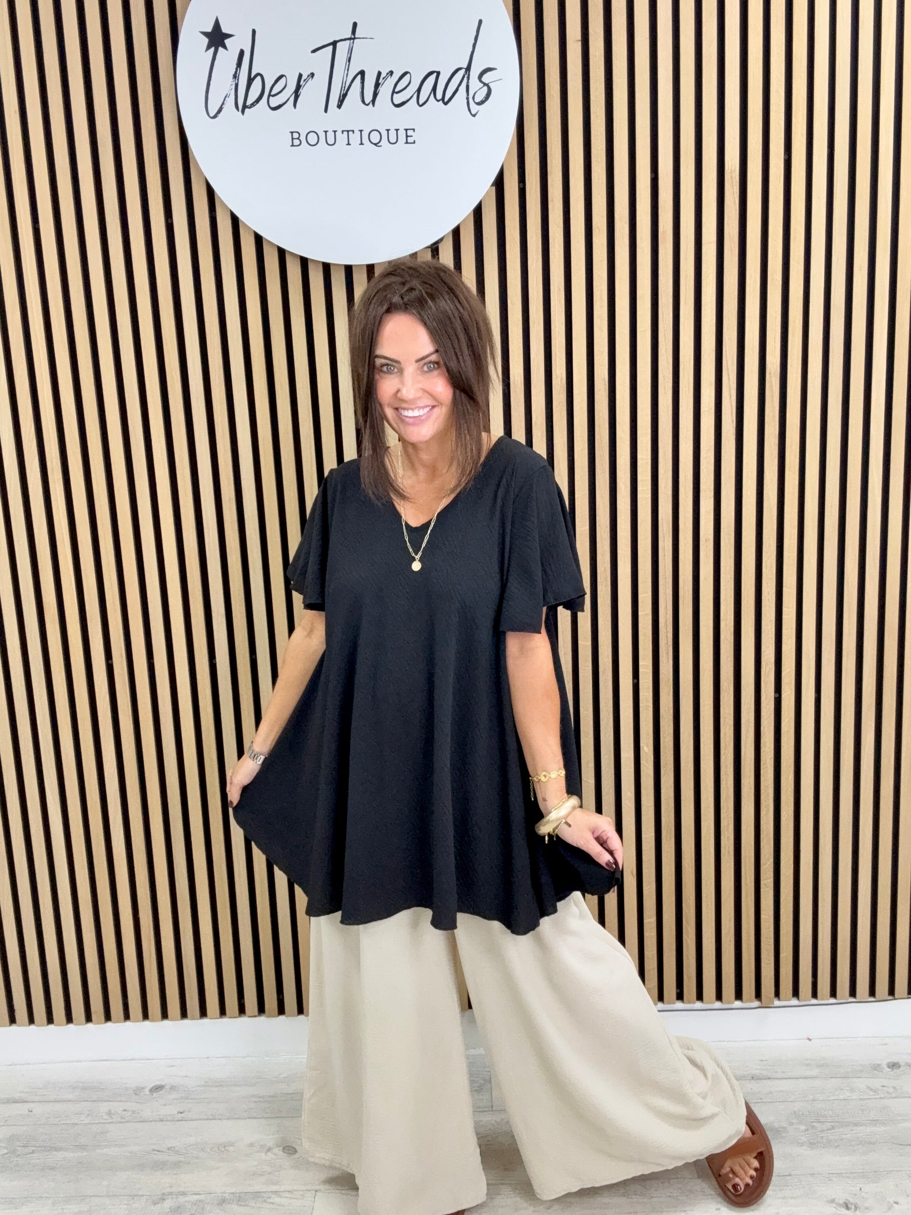 Heidi Swing Tunic - Black