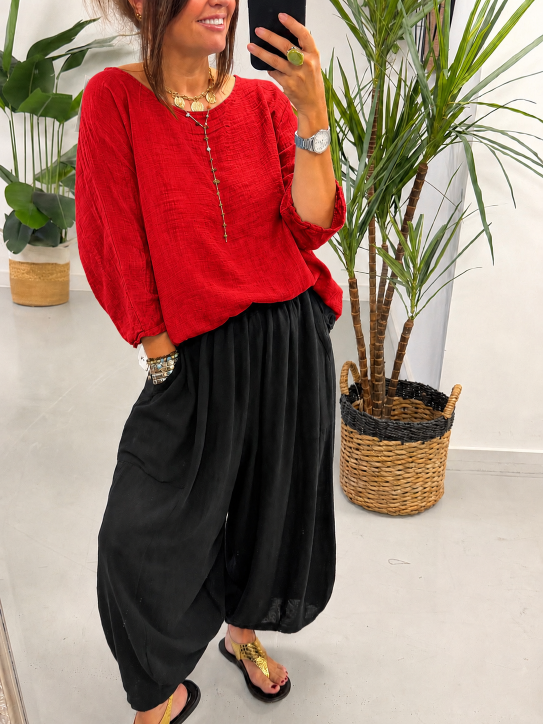 Basic Cotton Top - Red
