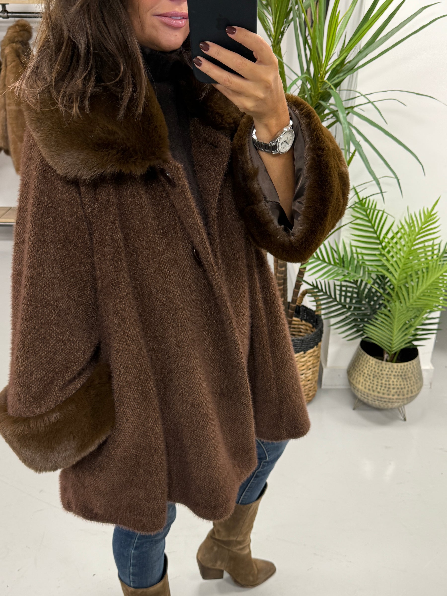 PRE ORDER Kensington Swing Jacket - Chocolate