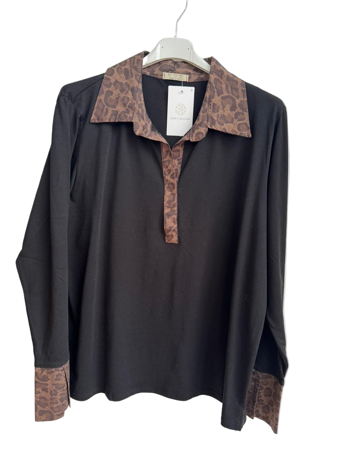Layering Shirt - Black/Animal