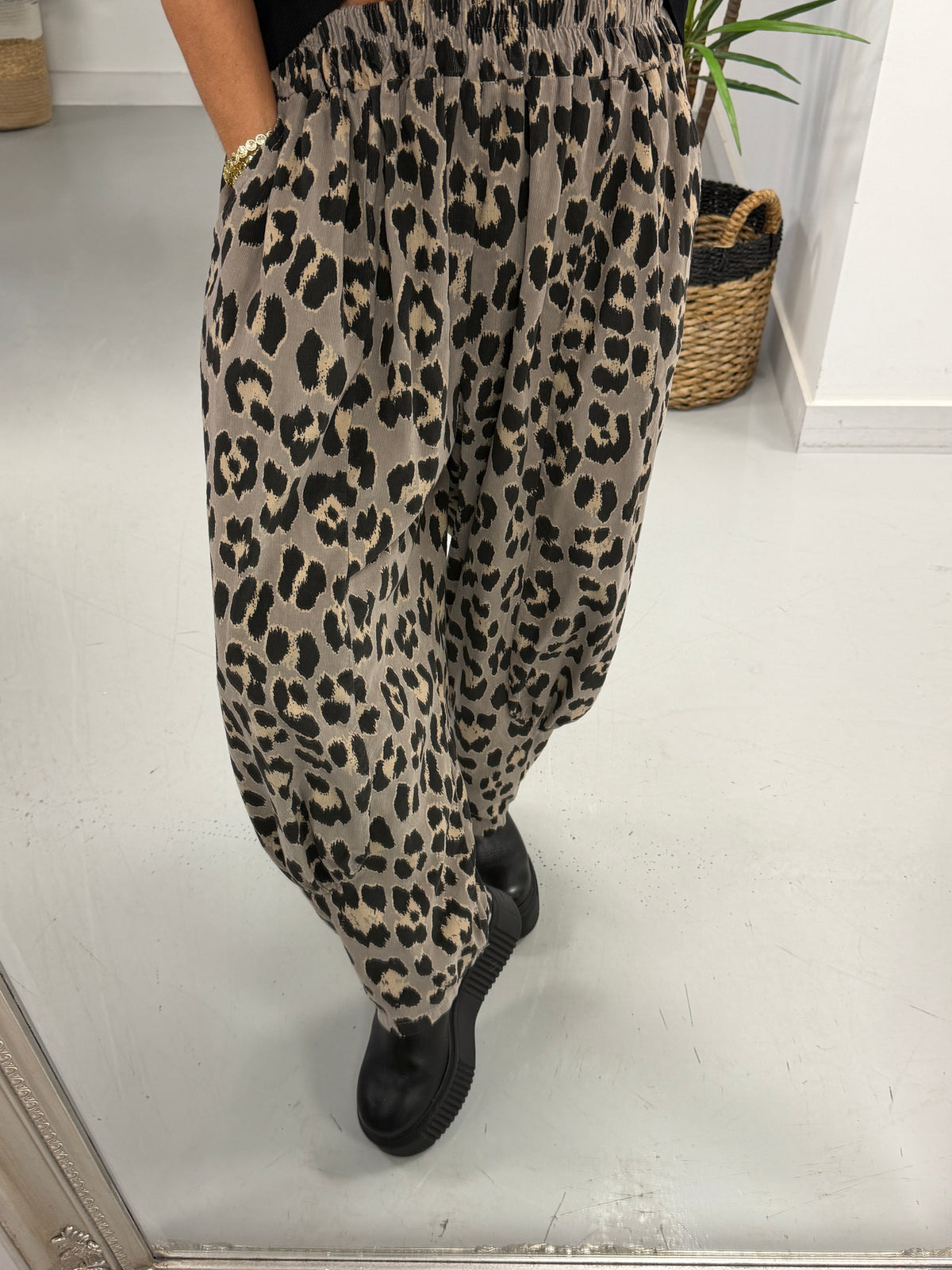 The Animal Needlecord Joggers - Stone (Size 10-18)