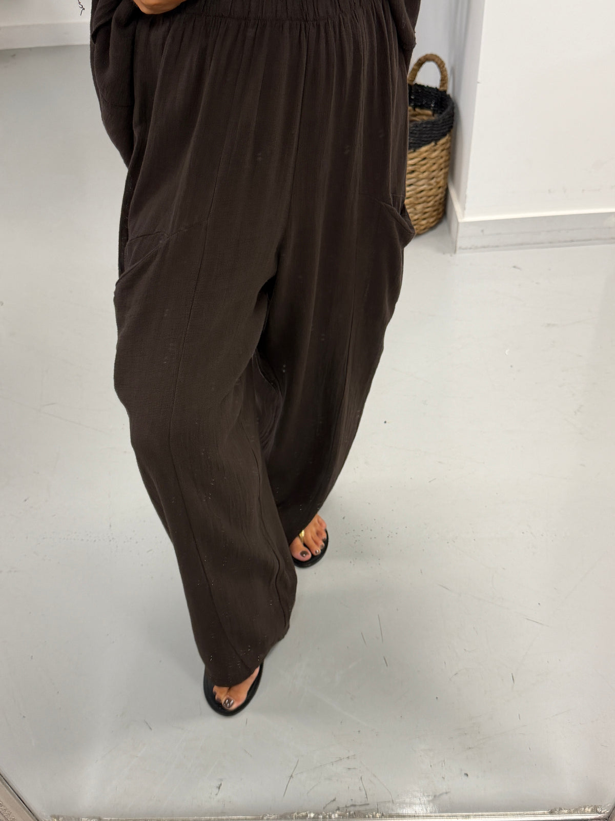 Sahara Barrel Pants - Chocolate