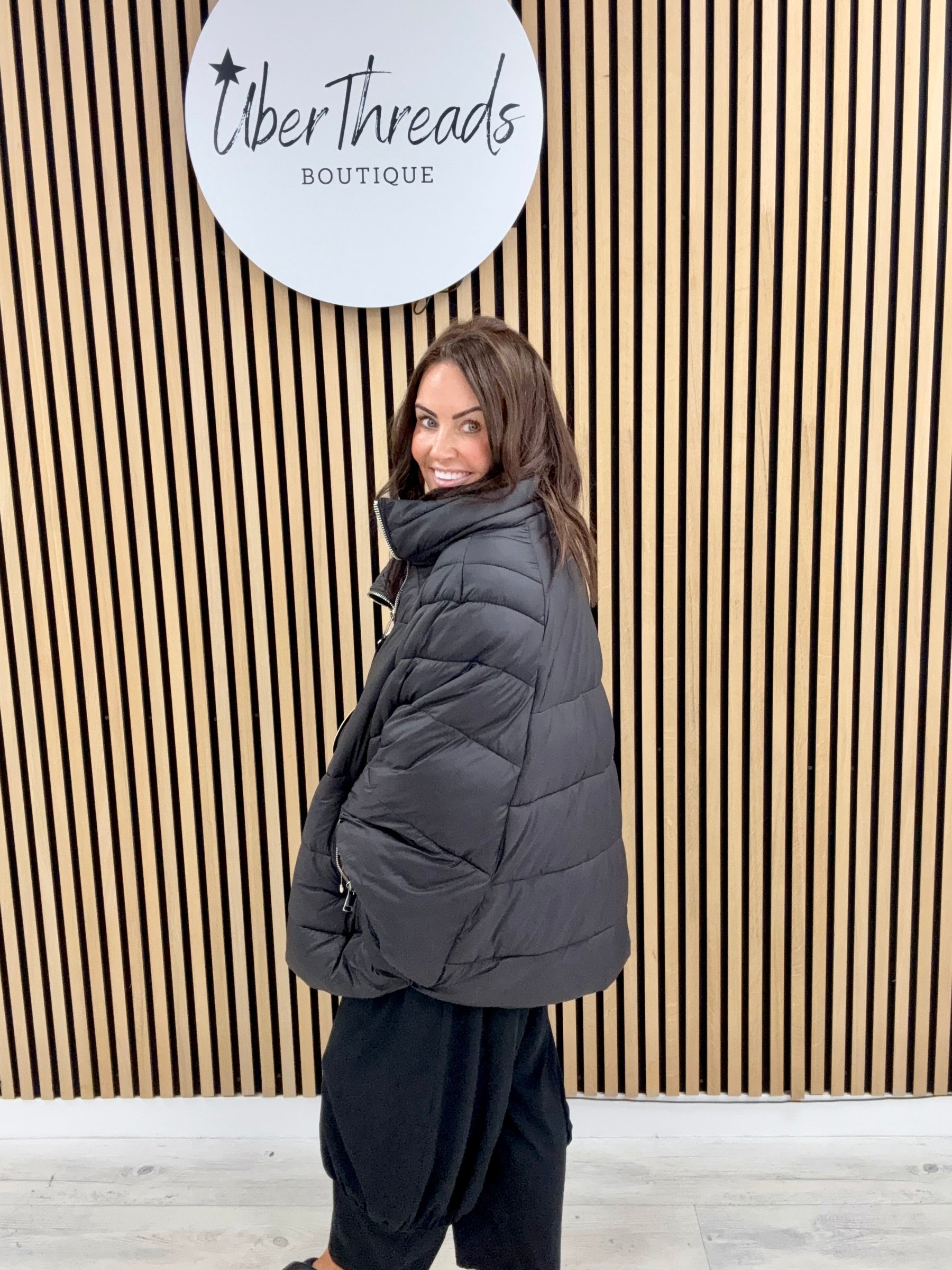 Fly Cape Coat - Black (sized)