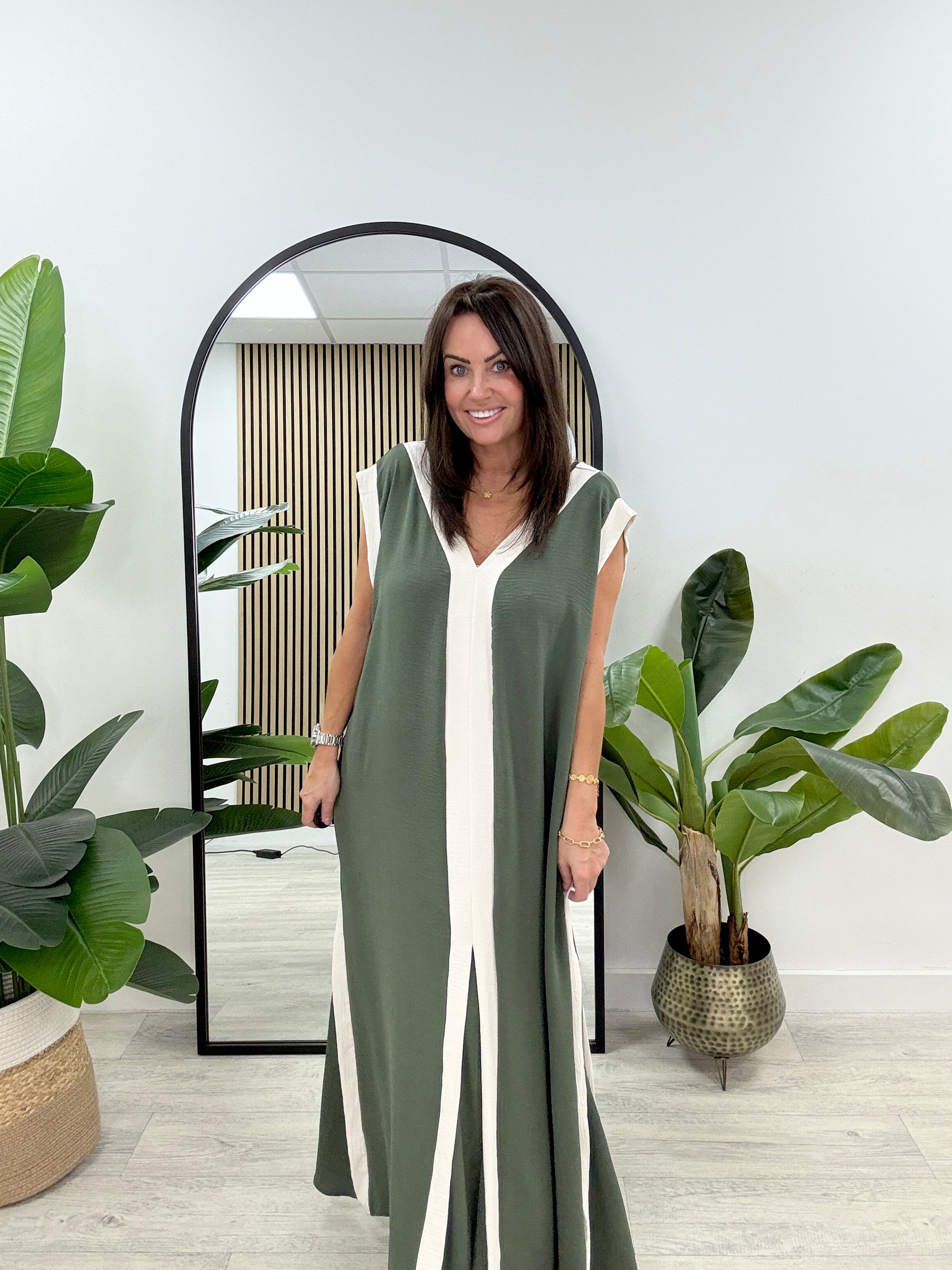 The Remie Maxi Dress - Khaki