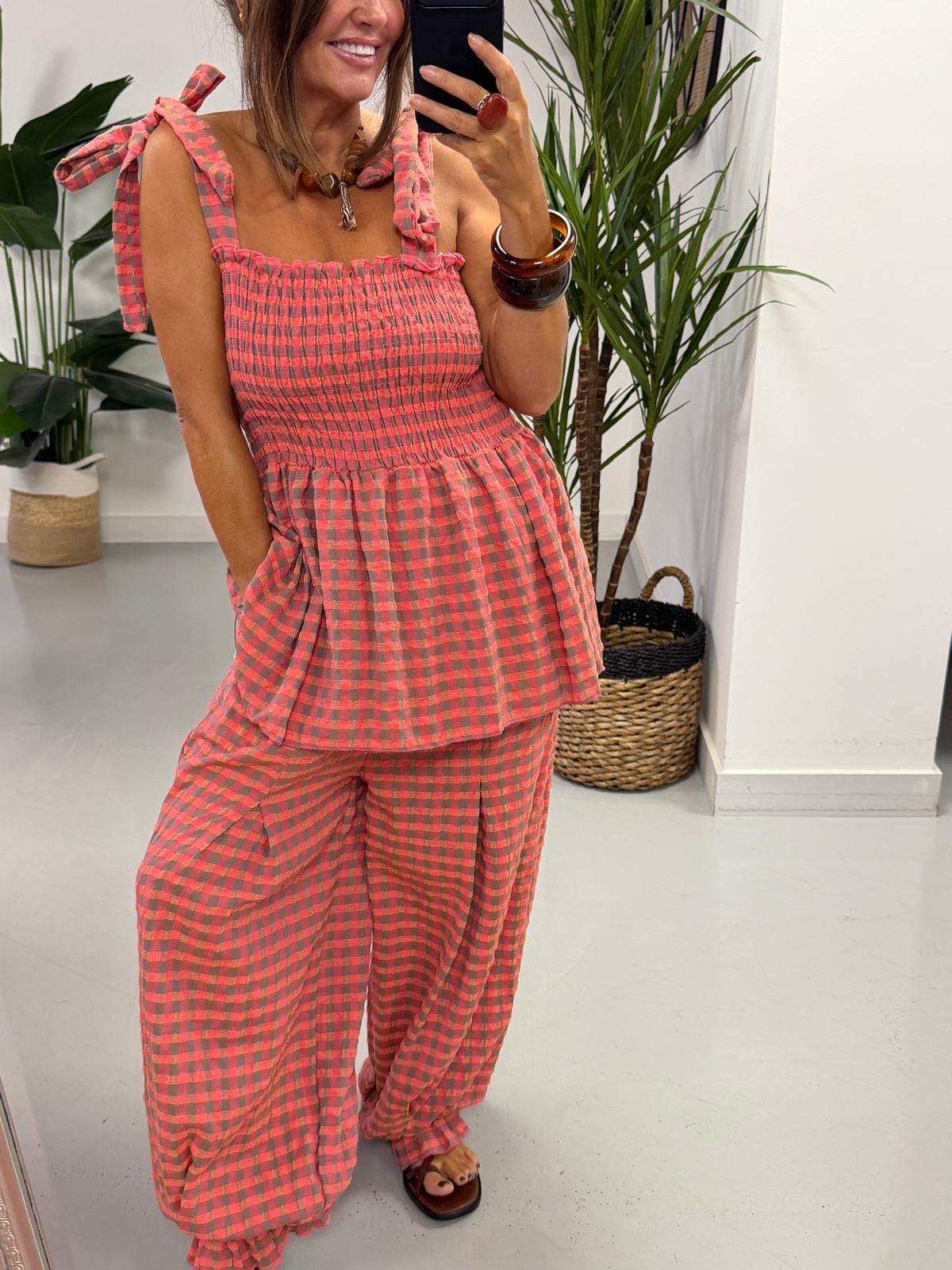The Deluxe Gingham Bloomers - Pink/Mocha