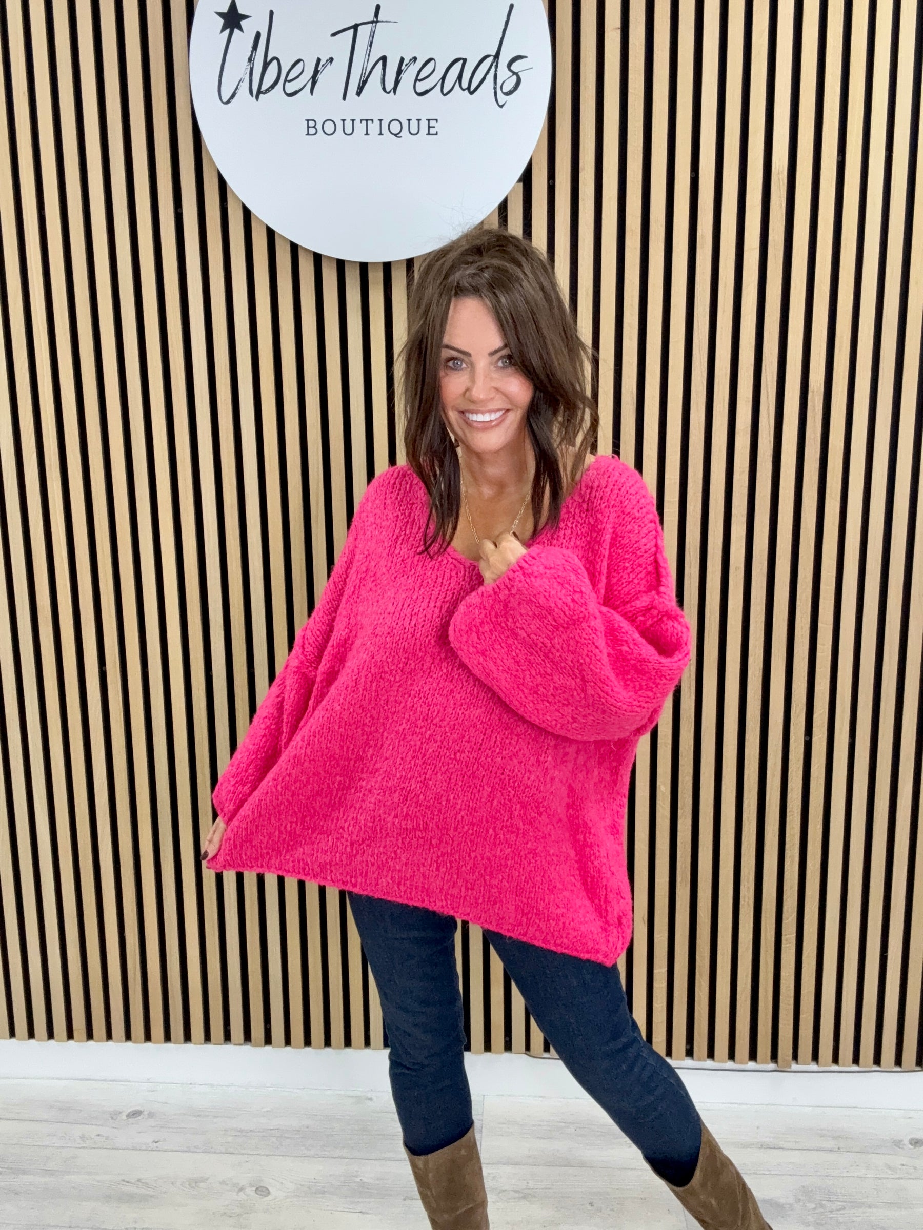 The Rustic Soft Knit - Pink