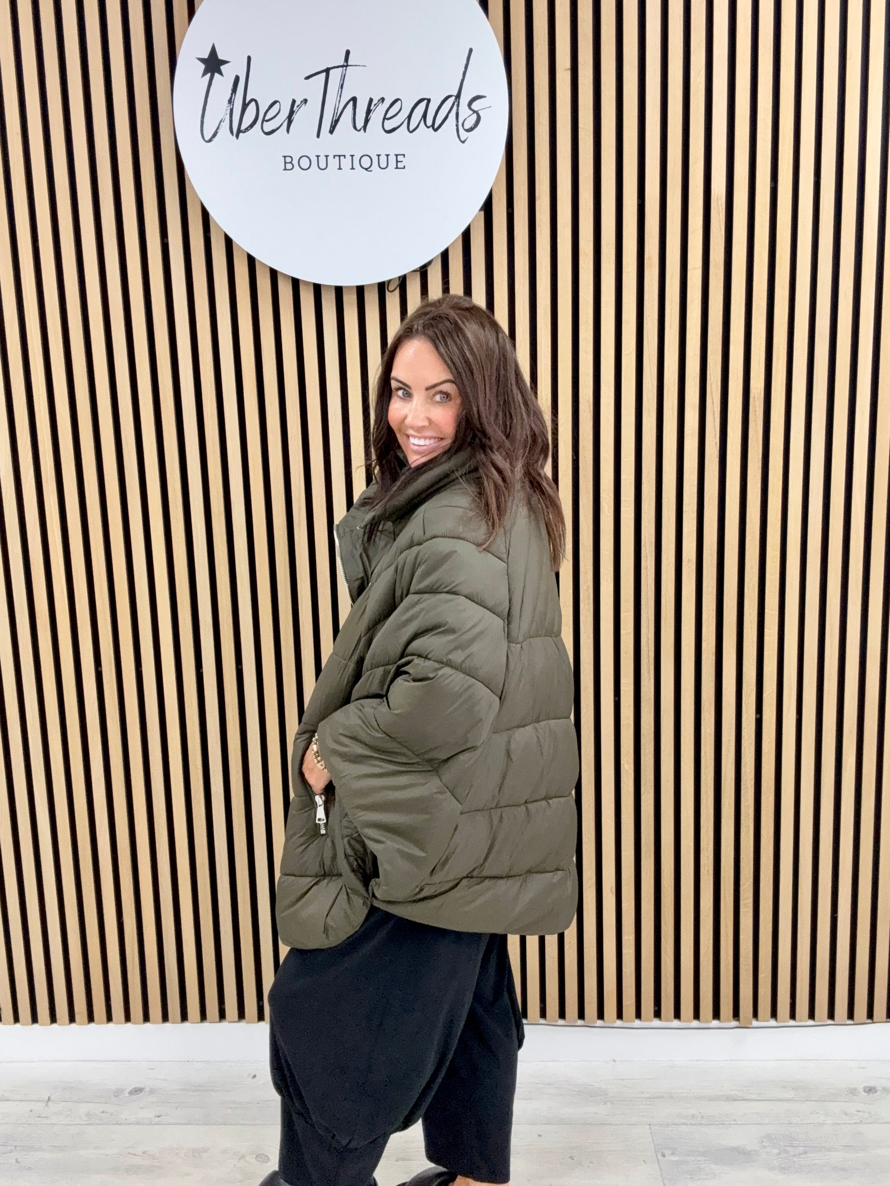 Fly Cape Coat - Khaki (sized)