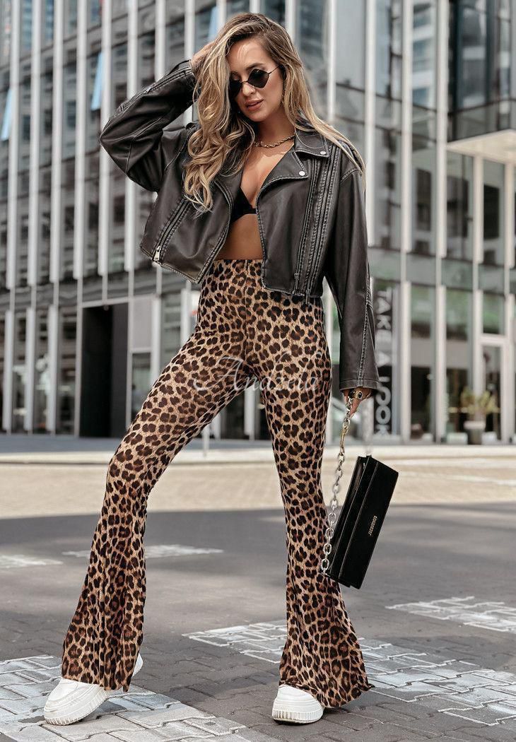 Stretch Flare Leggings (sized) - Animal