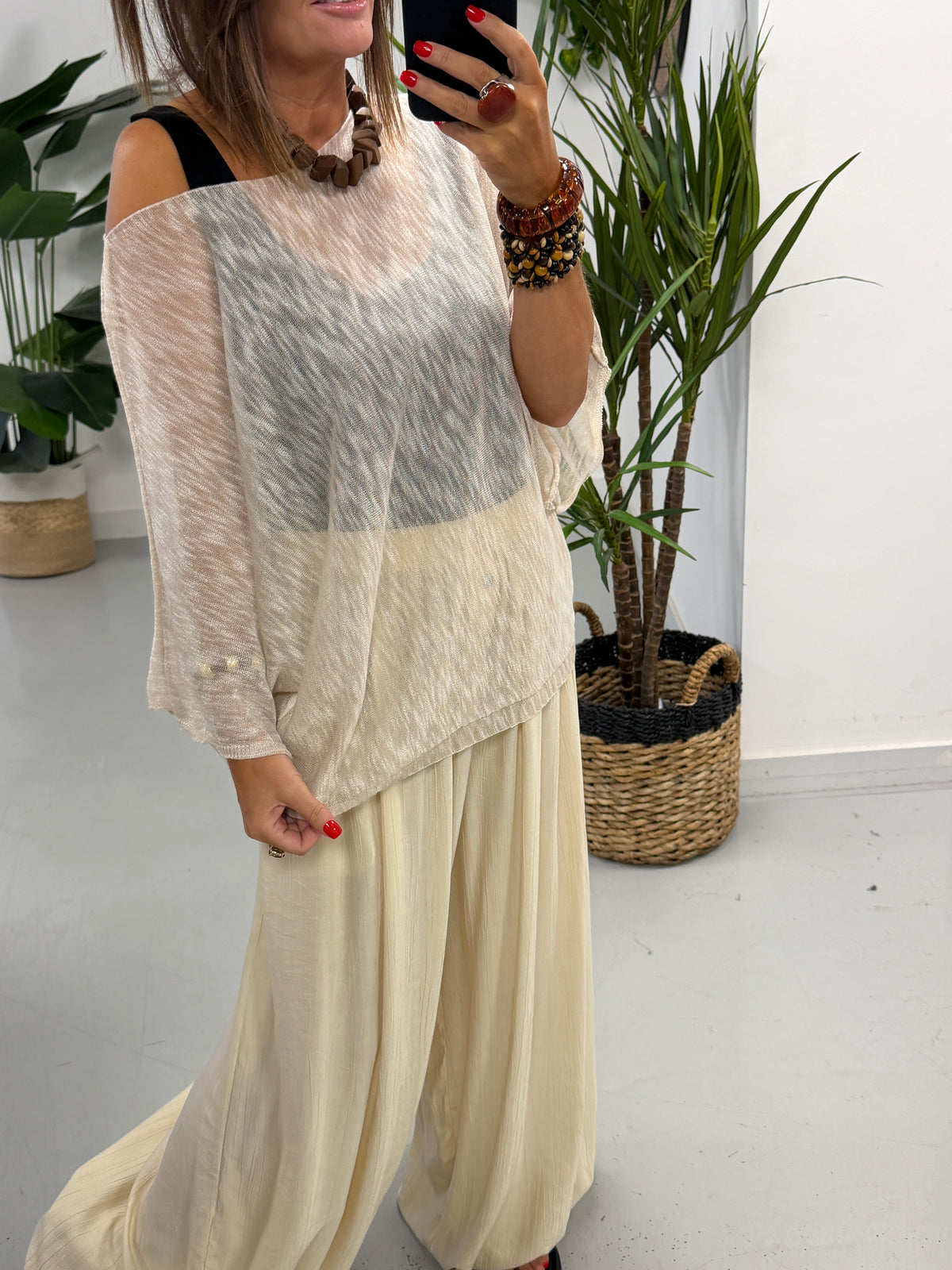 The Rae Summer Lightweight Layering Knit - Cream