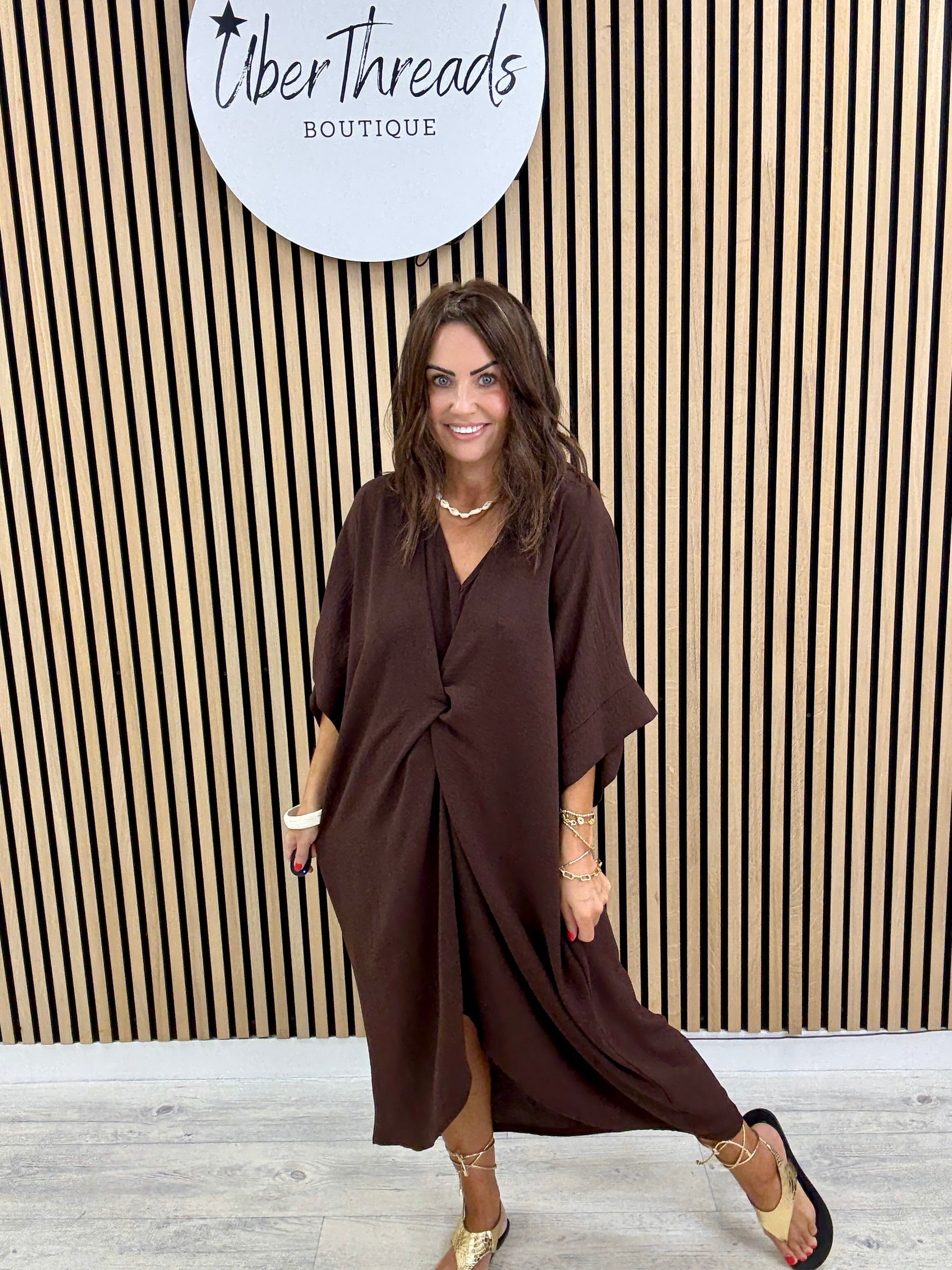 The Basic Knot Dress - Chocolate