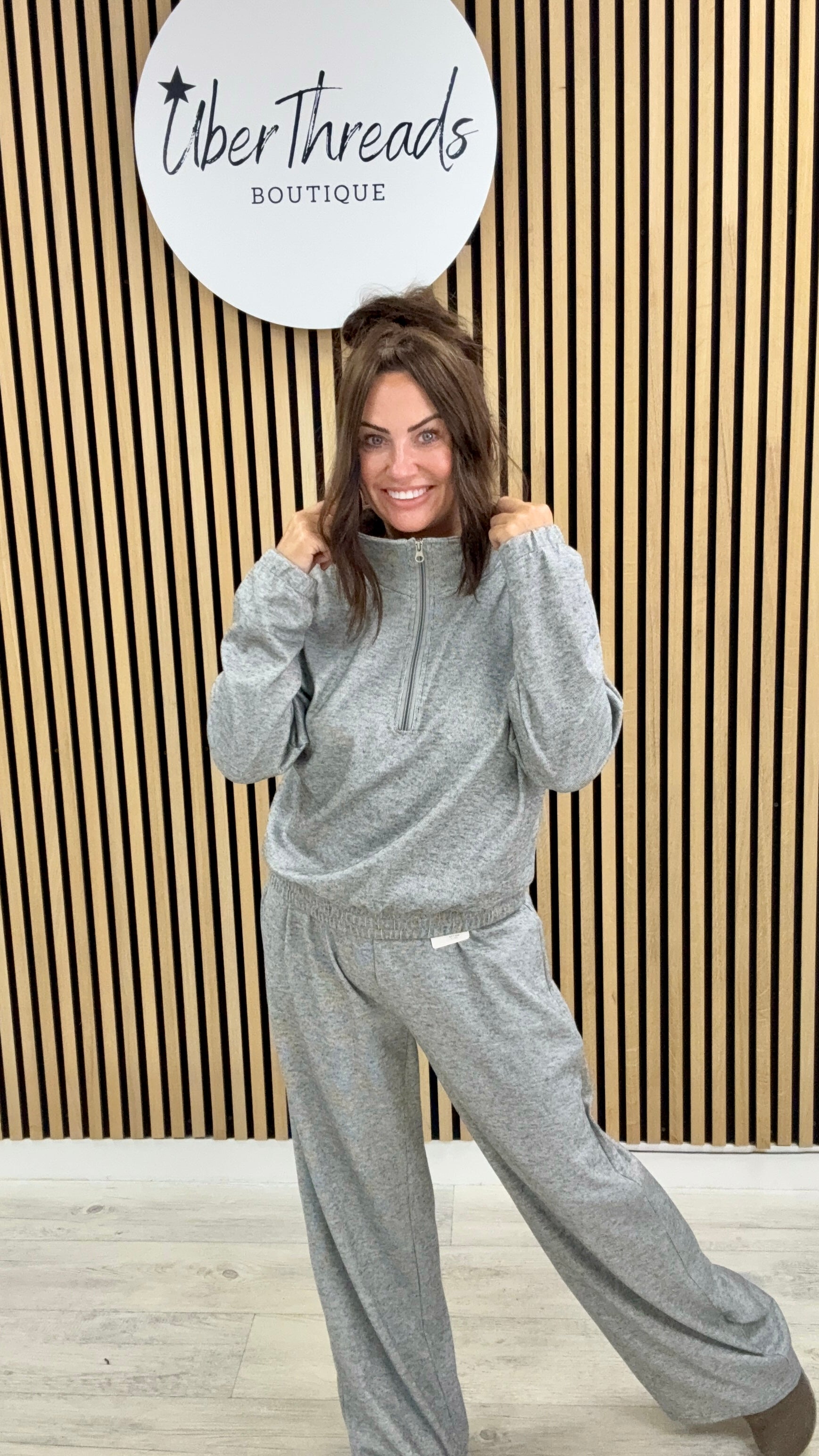 The Everyday Wide Leg Co-ord - Grey (sized)