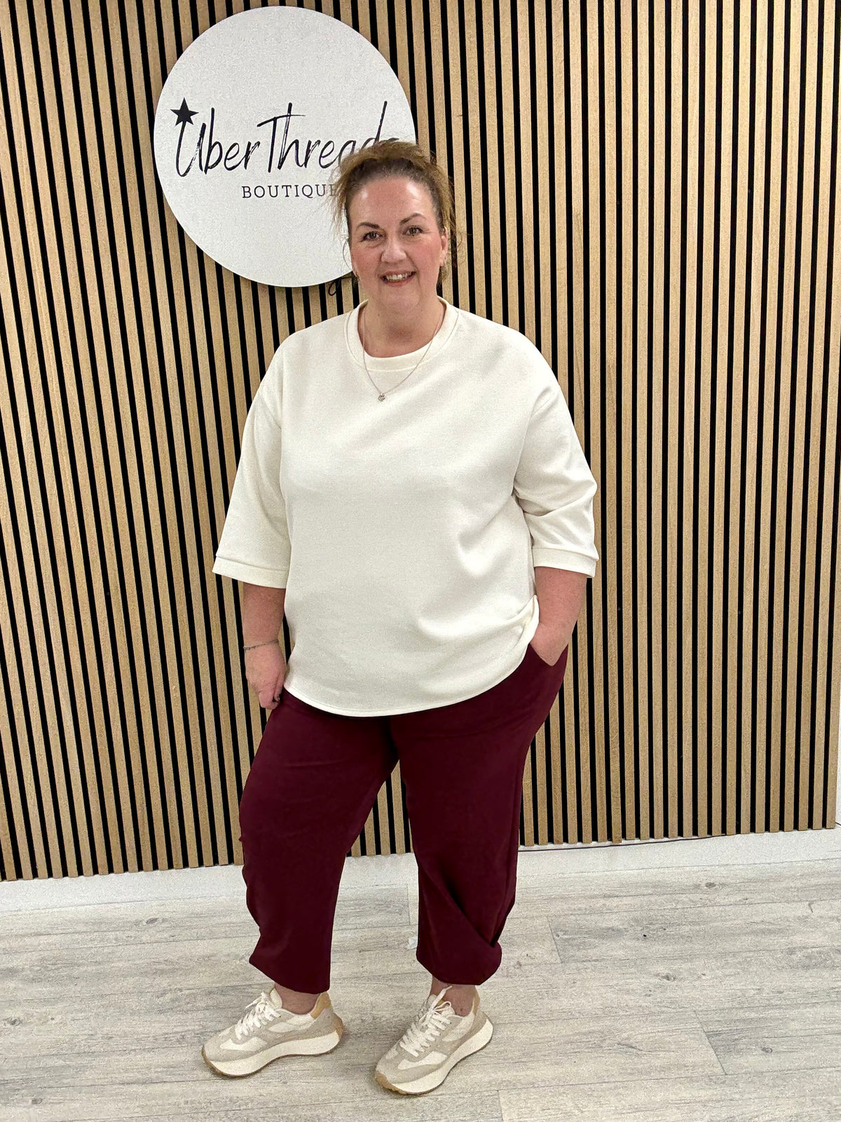 Hampton Side Pleat Scuba Joggers (PLUS) - Mulberry