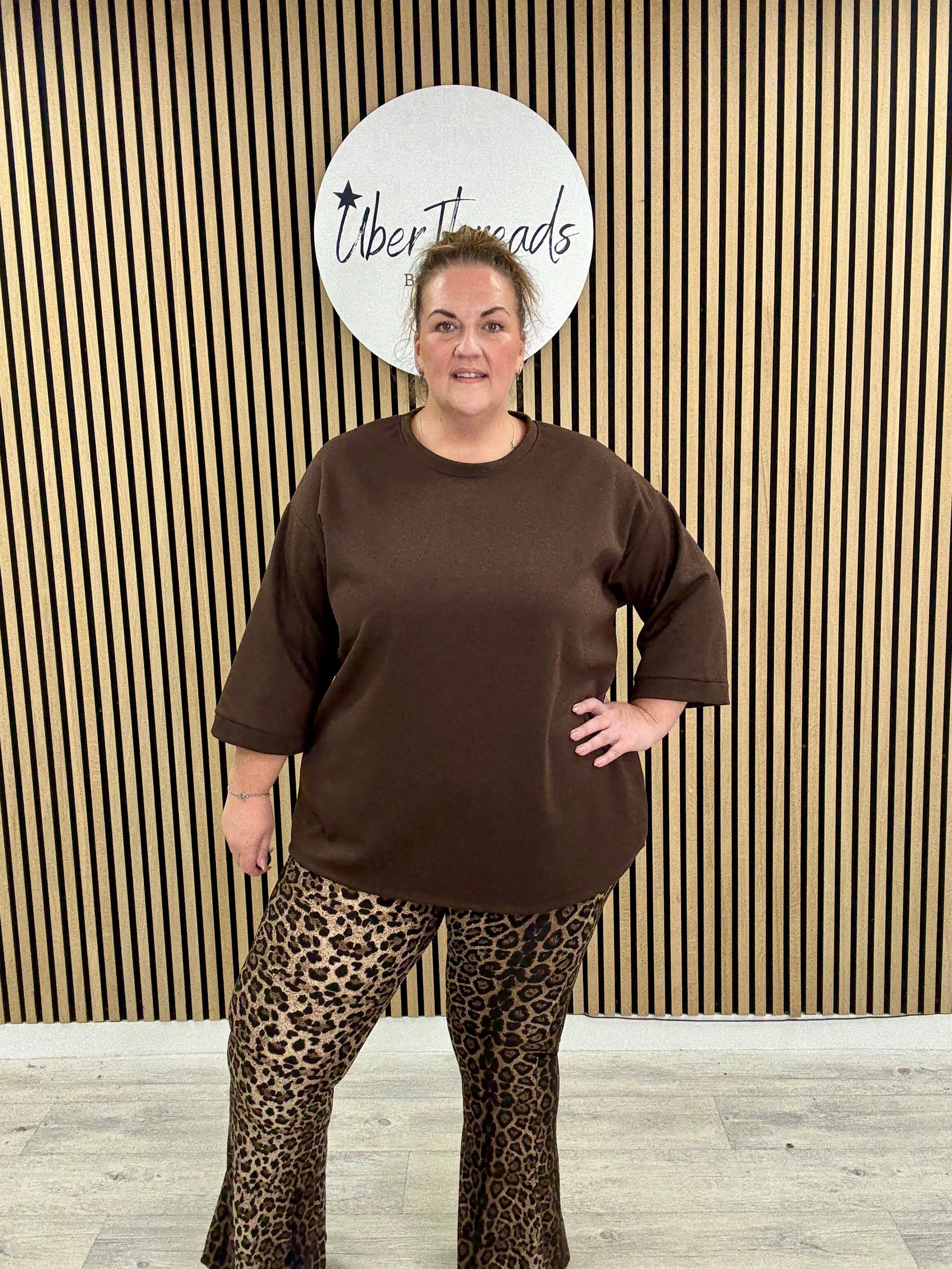 Molly Scuba Tee - Chocolate