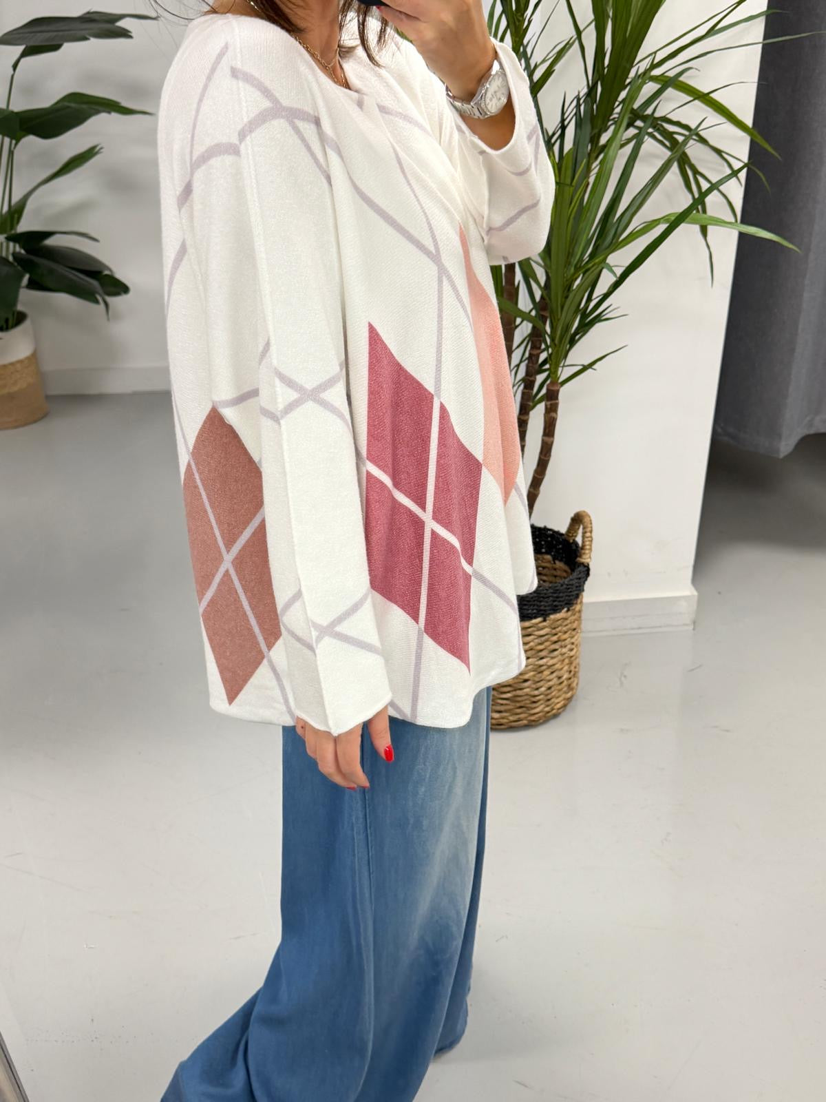 The Argyle Soft Knit - Mulberry (Special Buy - No Blue Light)