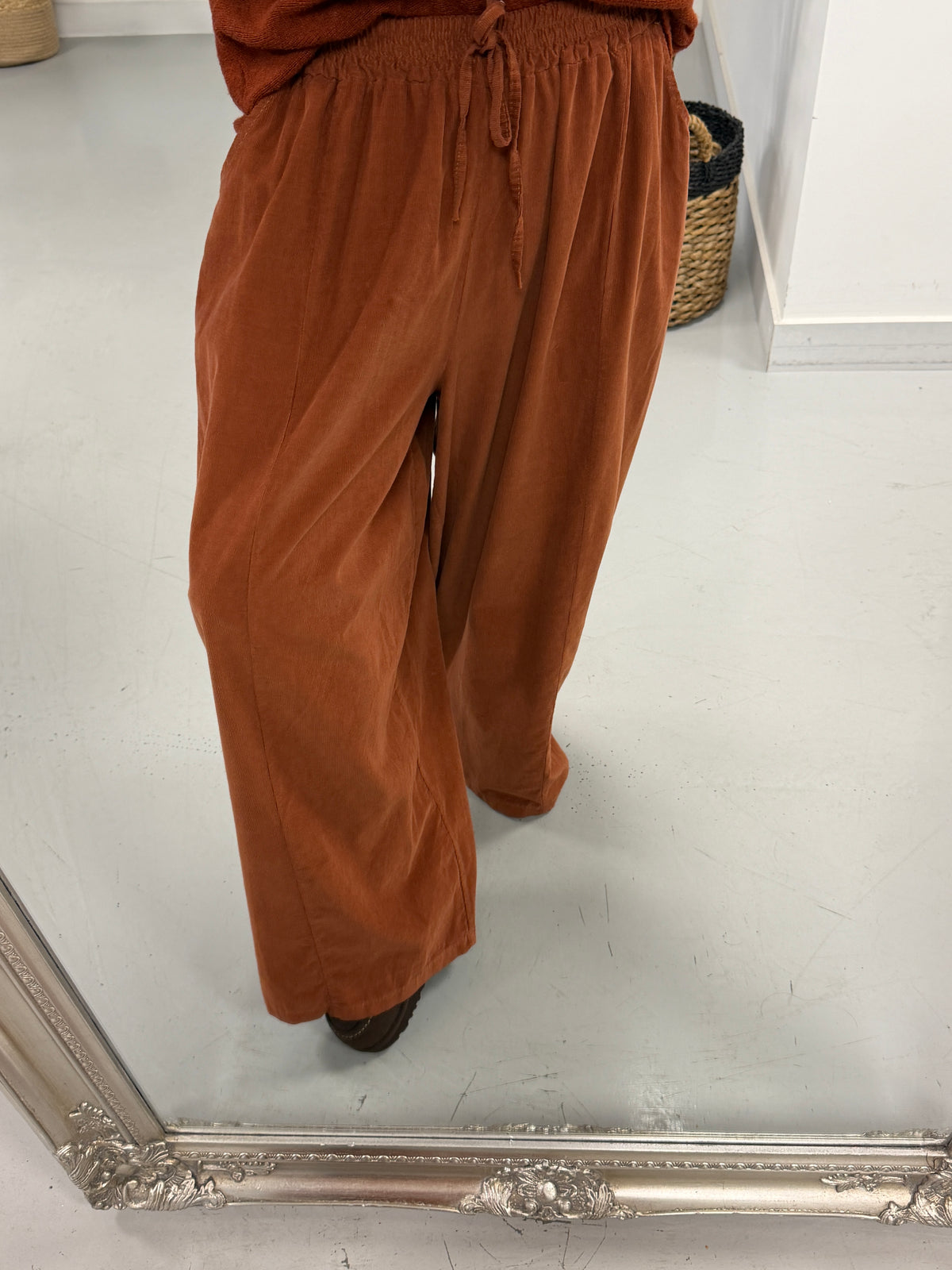 The Balloon Needlecord Trousers - Rust