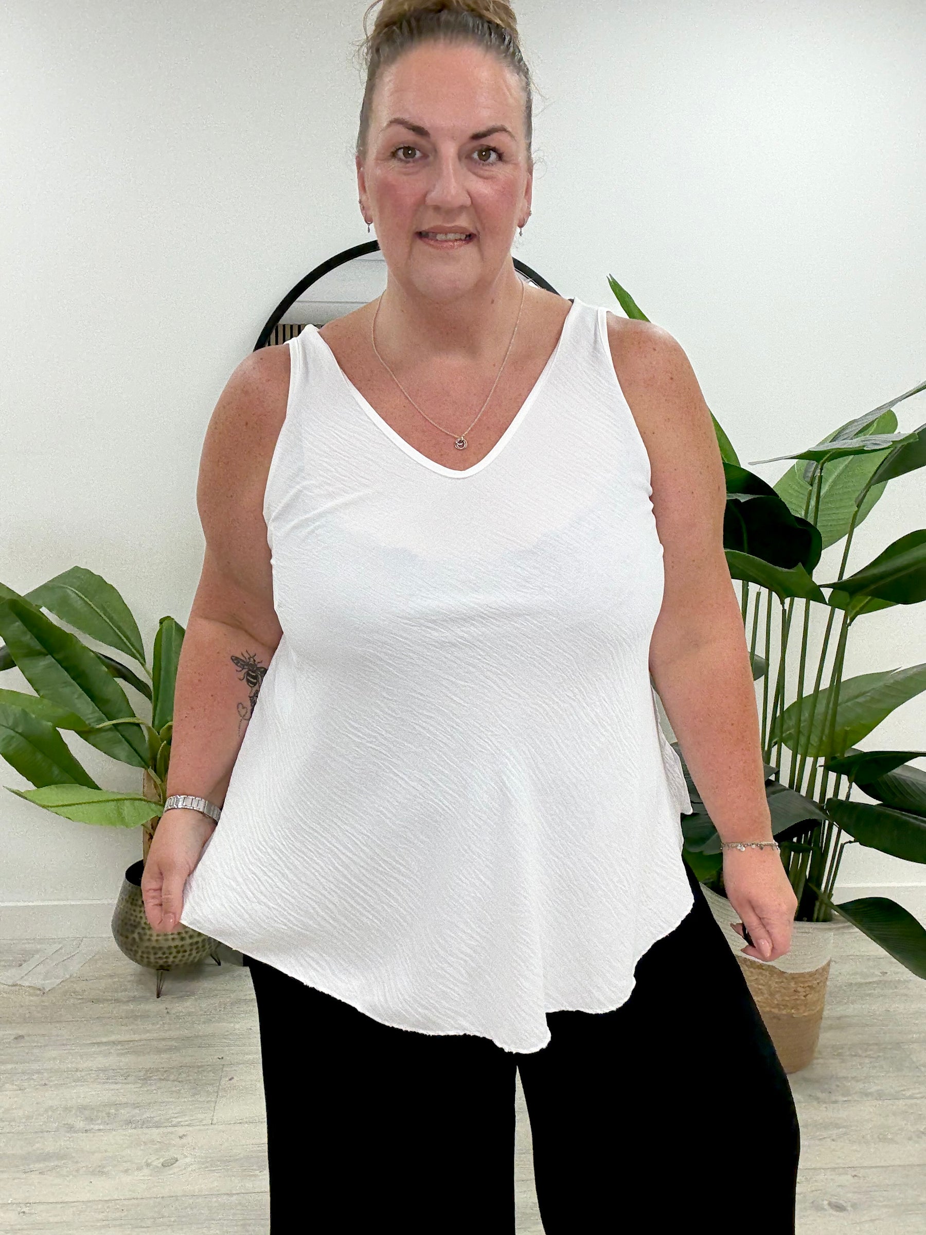 Heidi Swing Vest (longer) - White