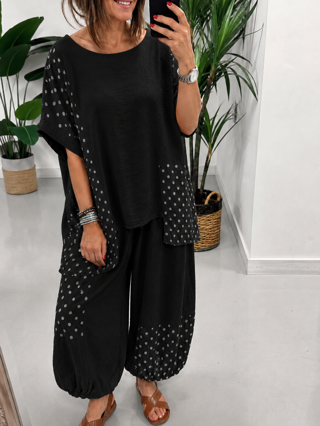 The Dottie Linen Mix Tunic - Black
