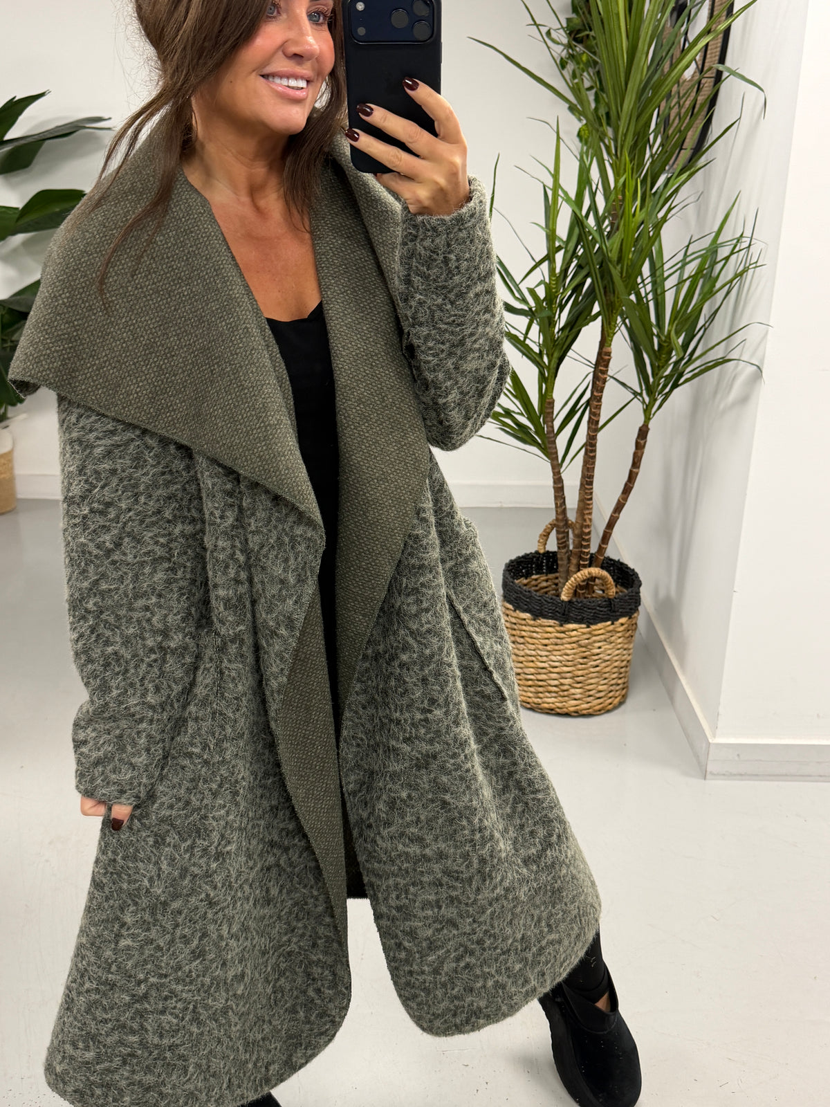 Dakota Waterfall Coat - Khaki (Size 10-16)