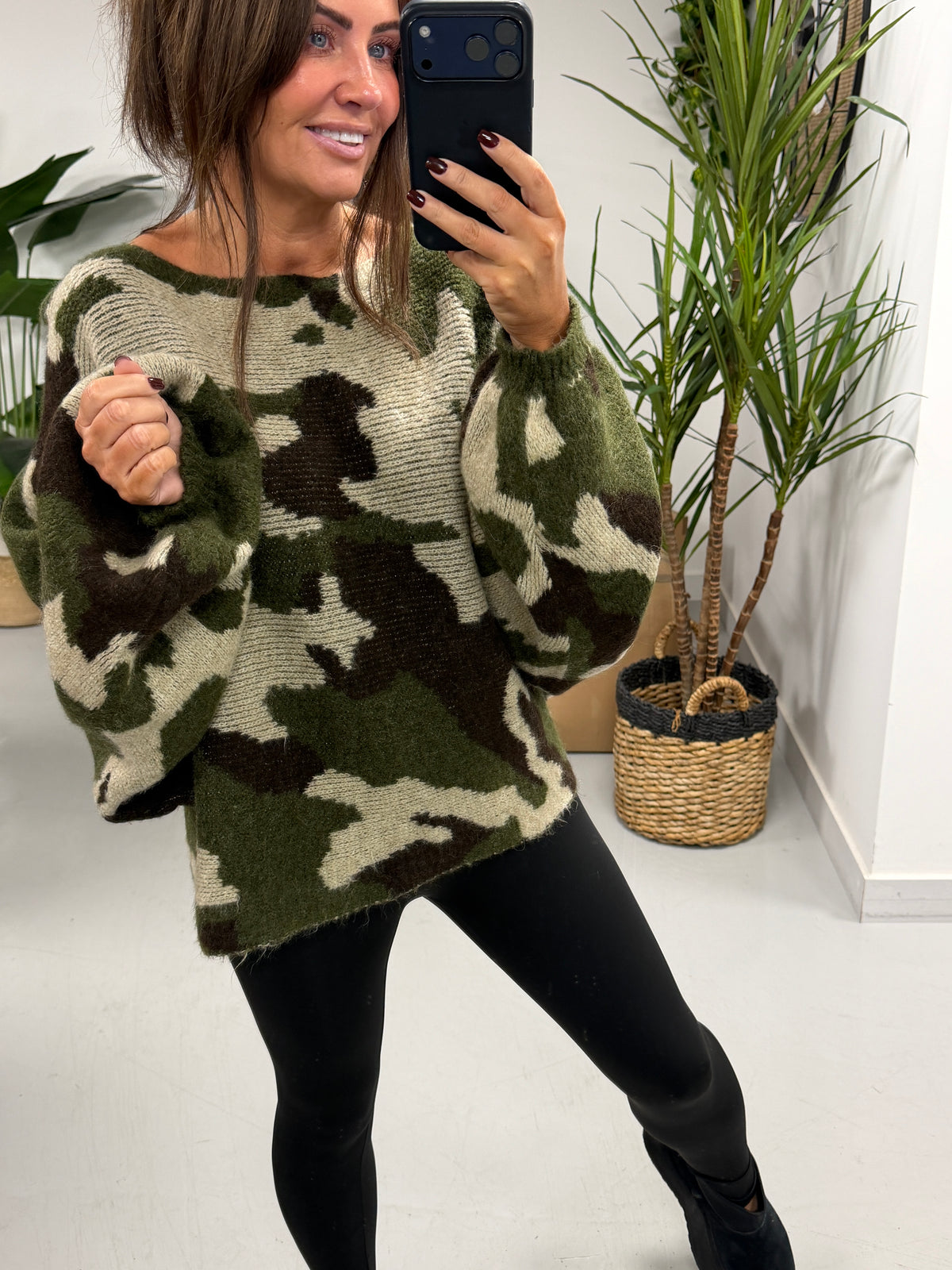 The Conrad Camo Chunky Knit- Khaki (Size 10 - 16)