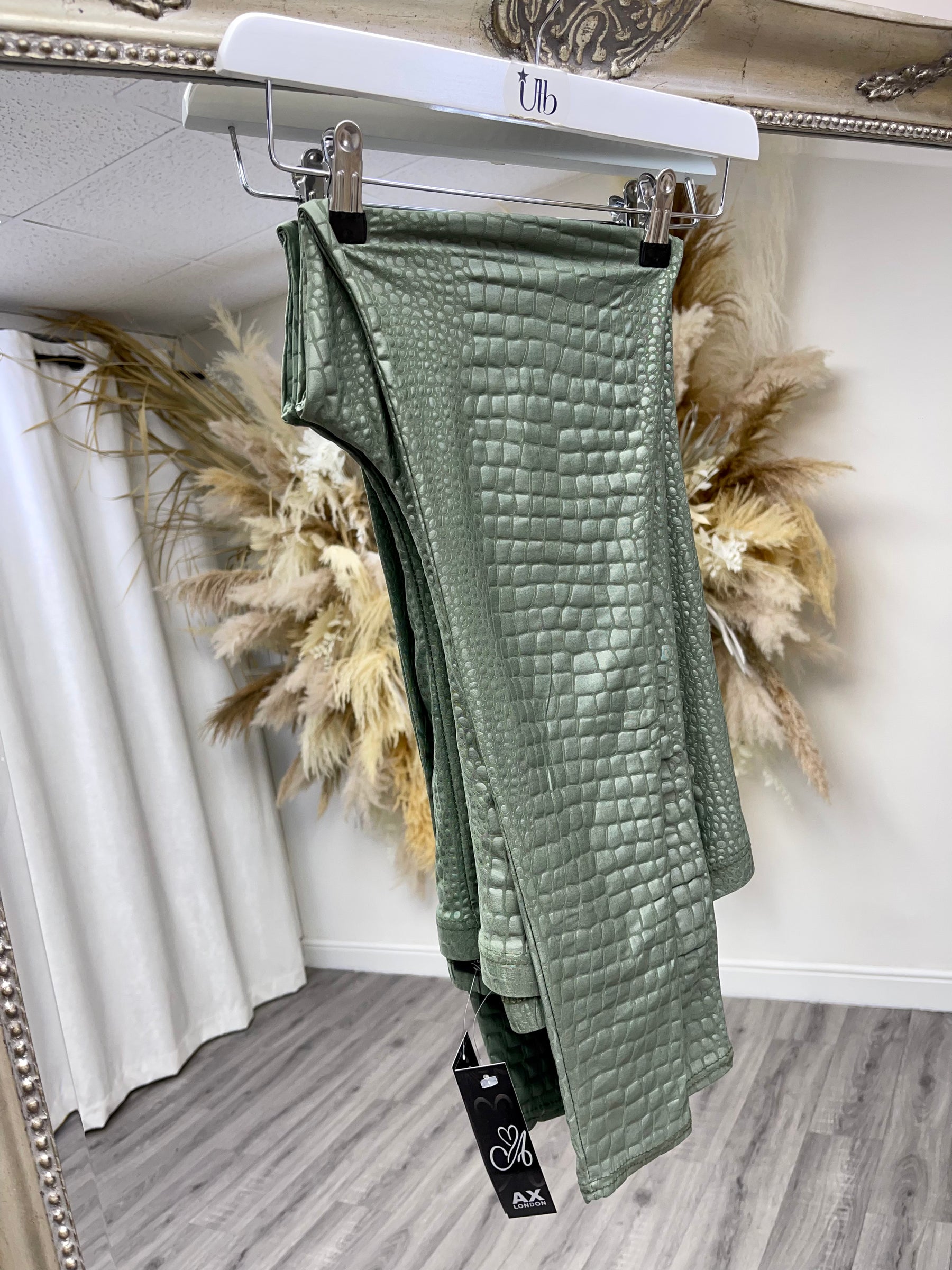 Croc Leggings (Plus) - Khaki
