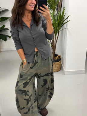 The Chelsea Camo Barrel Joggers Light Khaki (Size 12-18)