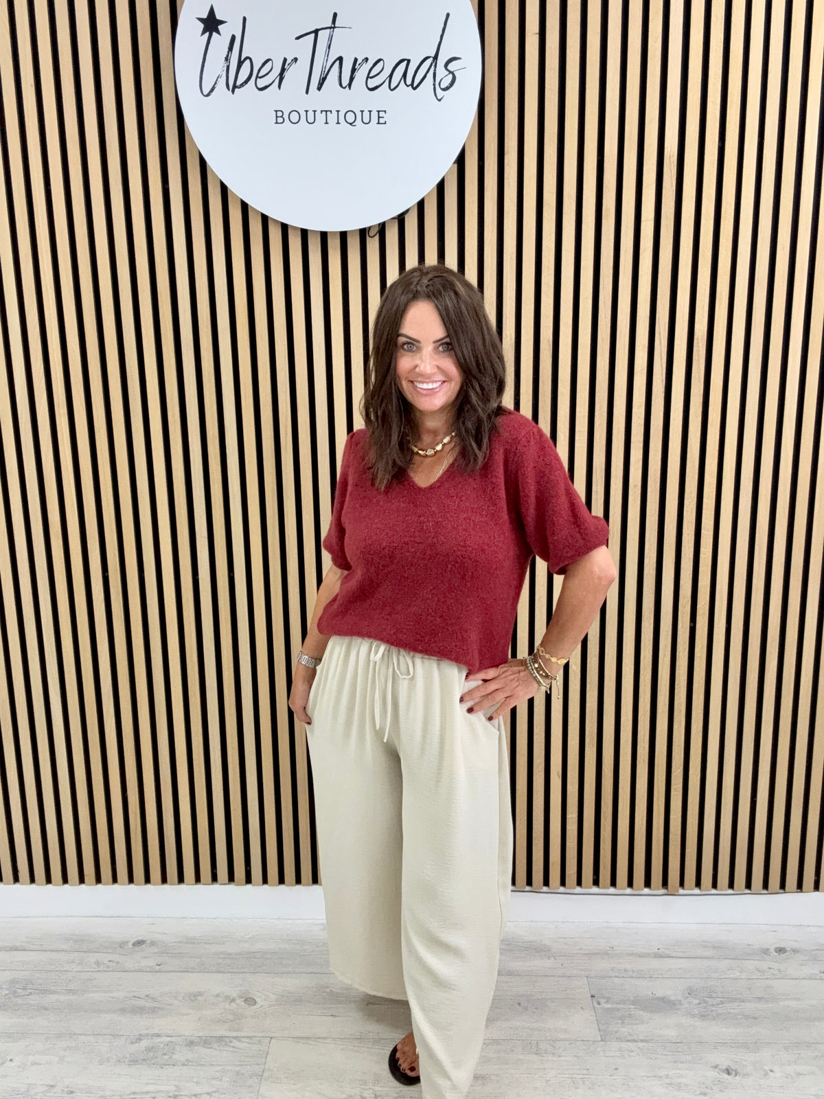 The Cropped Soft Knit - Mulberry