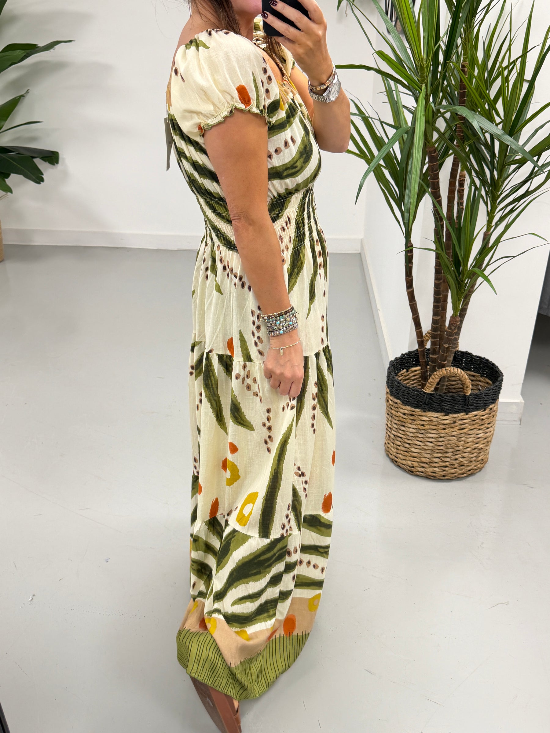 The Tribal Button Maxi - Khaki