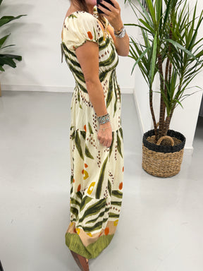 The Tribal Button Maxi - Khaki