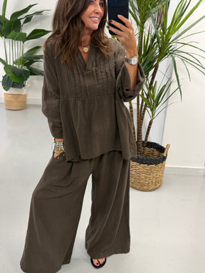 The Alessia Rustic Tunic - Chocolate