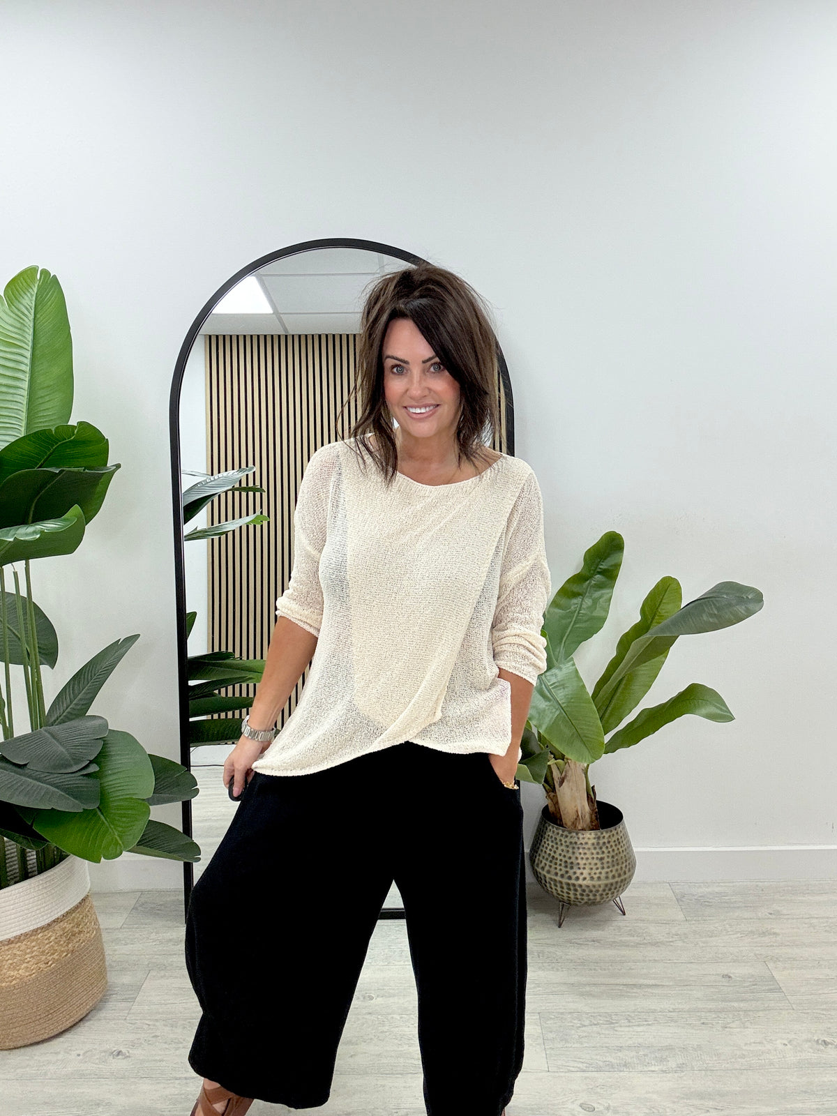 The Florence Wrap Knit - Buttercream