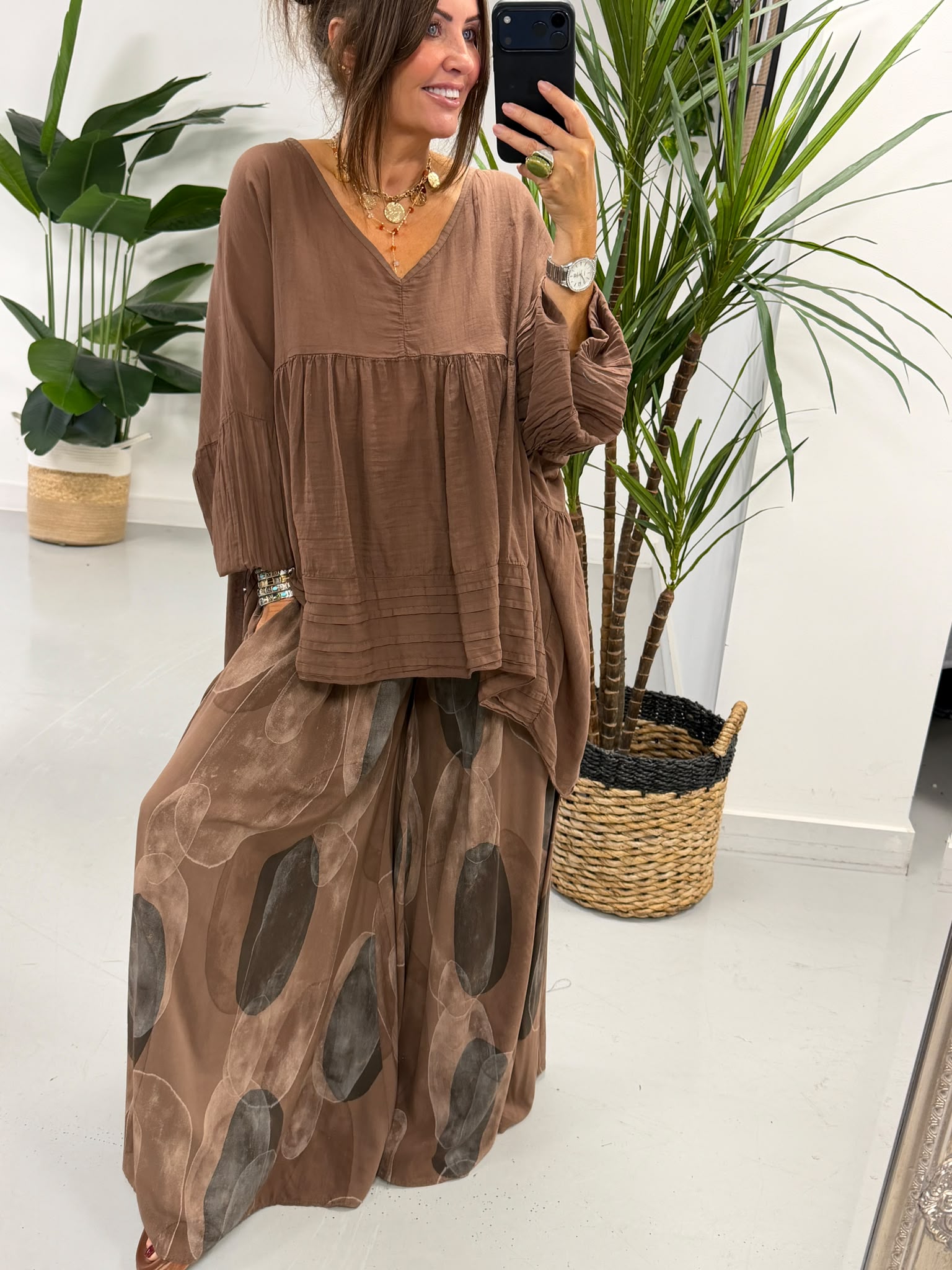 The Haven Pocket Palazzo - Chocolate