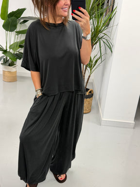 The Weekend Slouch Set - Black