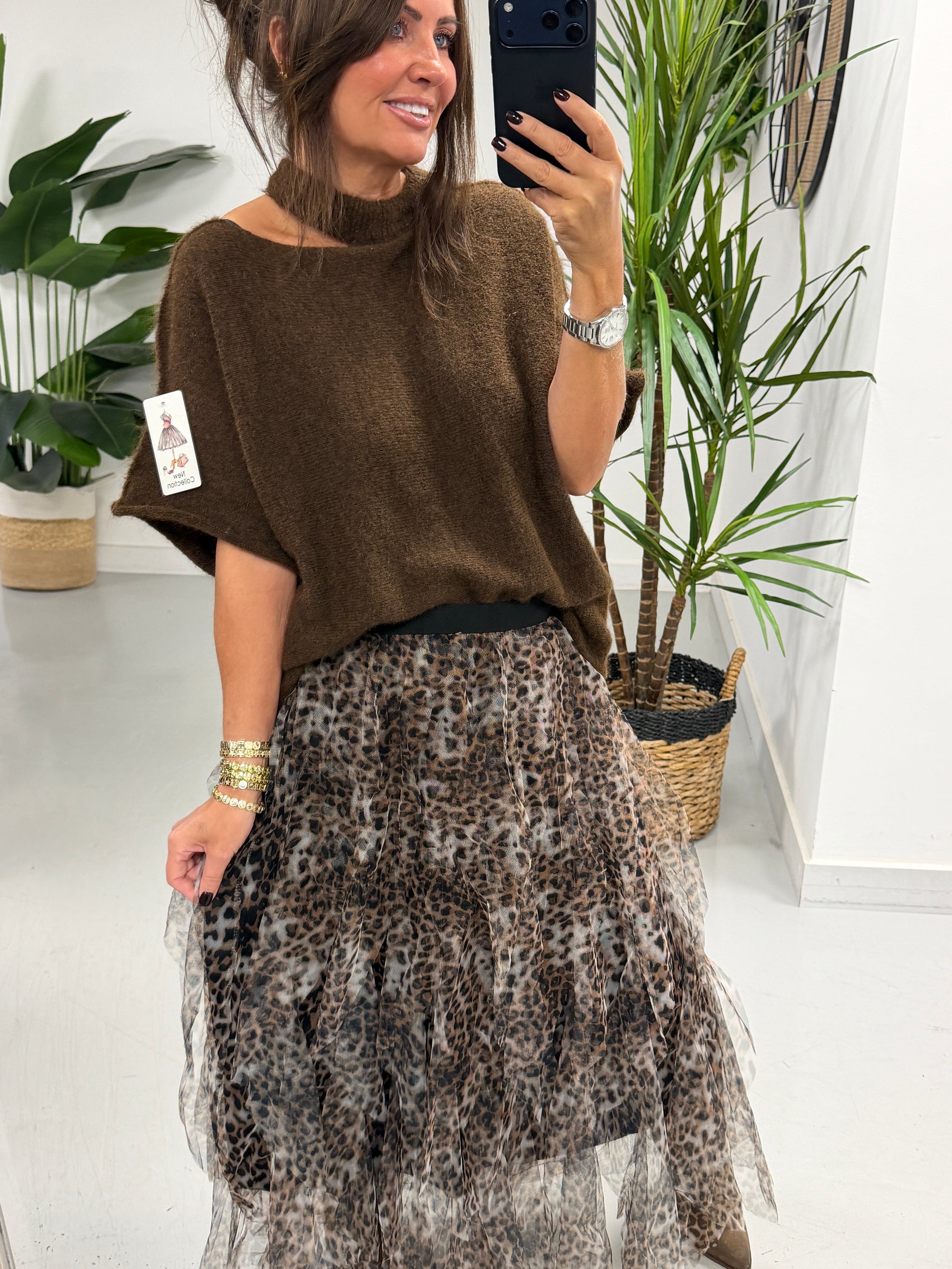 The Seattle Scattered Tulle Skirt - Light Animal (Size 10-18)