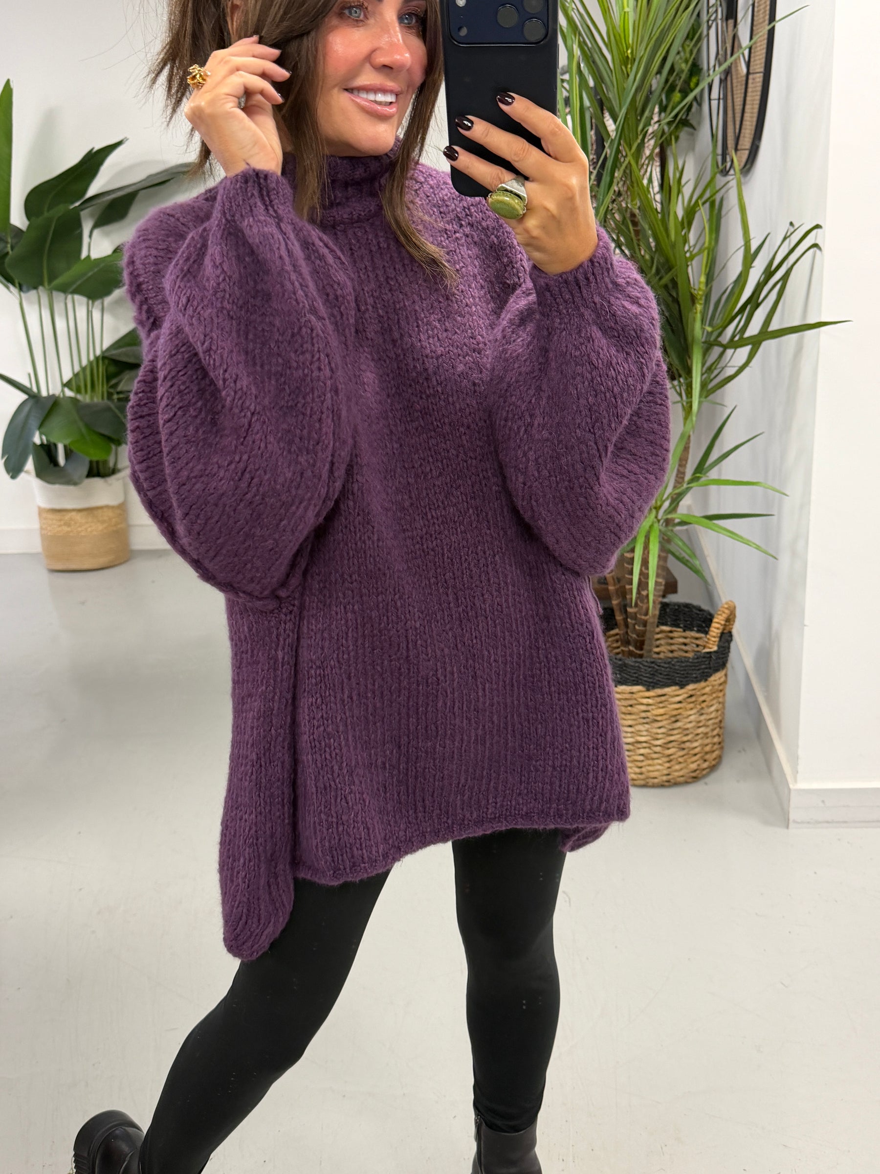 The Rustic Soft Knit - Purple