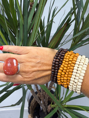 Beaded Elasticated Bracelet - Multi
