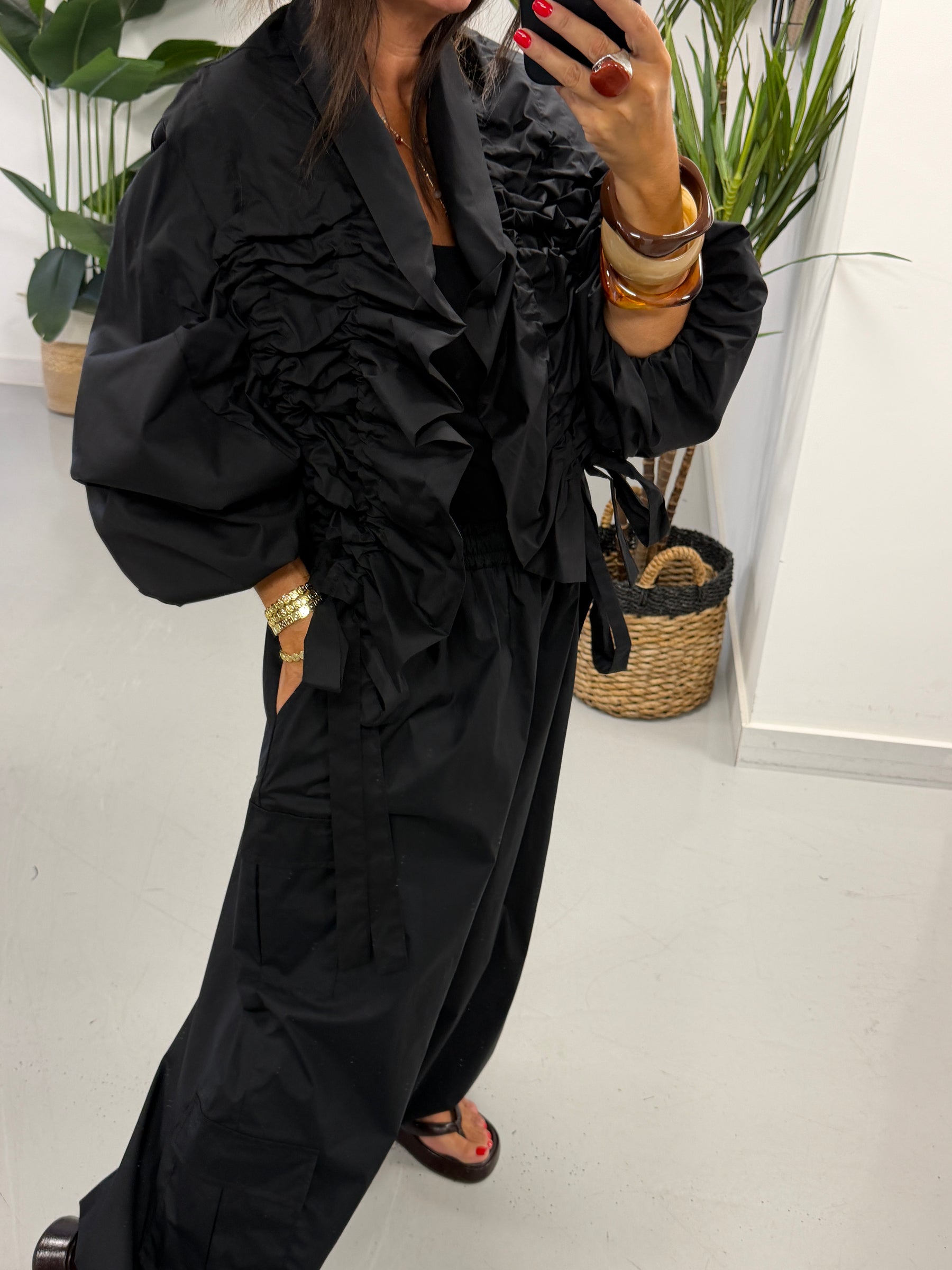 PRE ORDER The Urban Ruched Jacket - Black