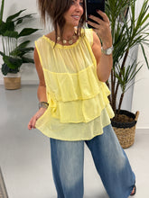 The Rio Ruffle Top - Lemon