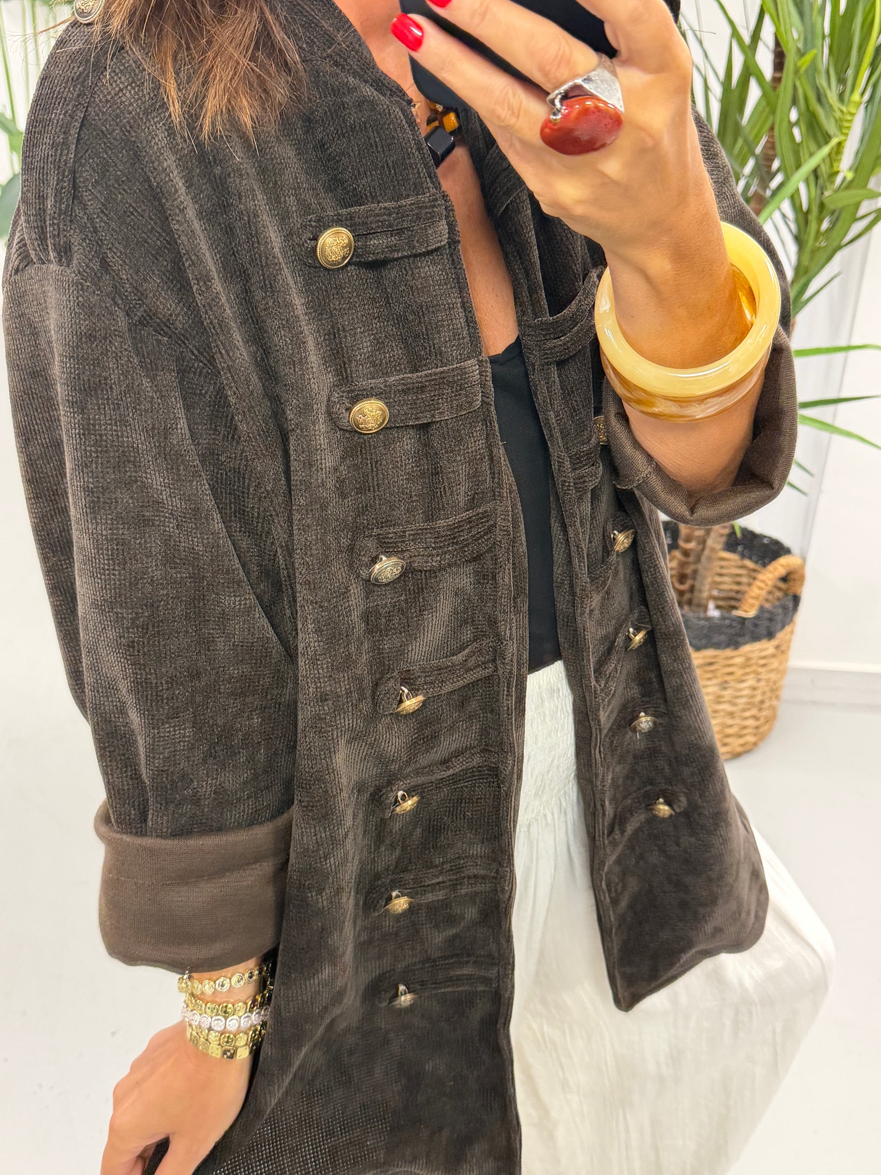 The Big Softie Military Jacket - Chocolate