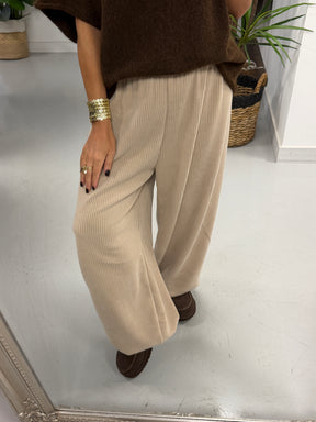 The Cambridge Cord Balloon Trousers - Stone (Size 12-16)