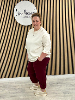 Hampton Side Pleat Scuba Joggers (PLUS) - Mulberry