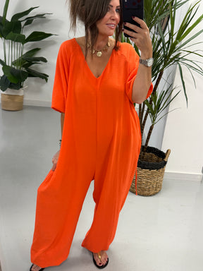 Marrakesh Balloon Jumpsuit - Orange