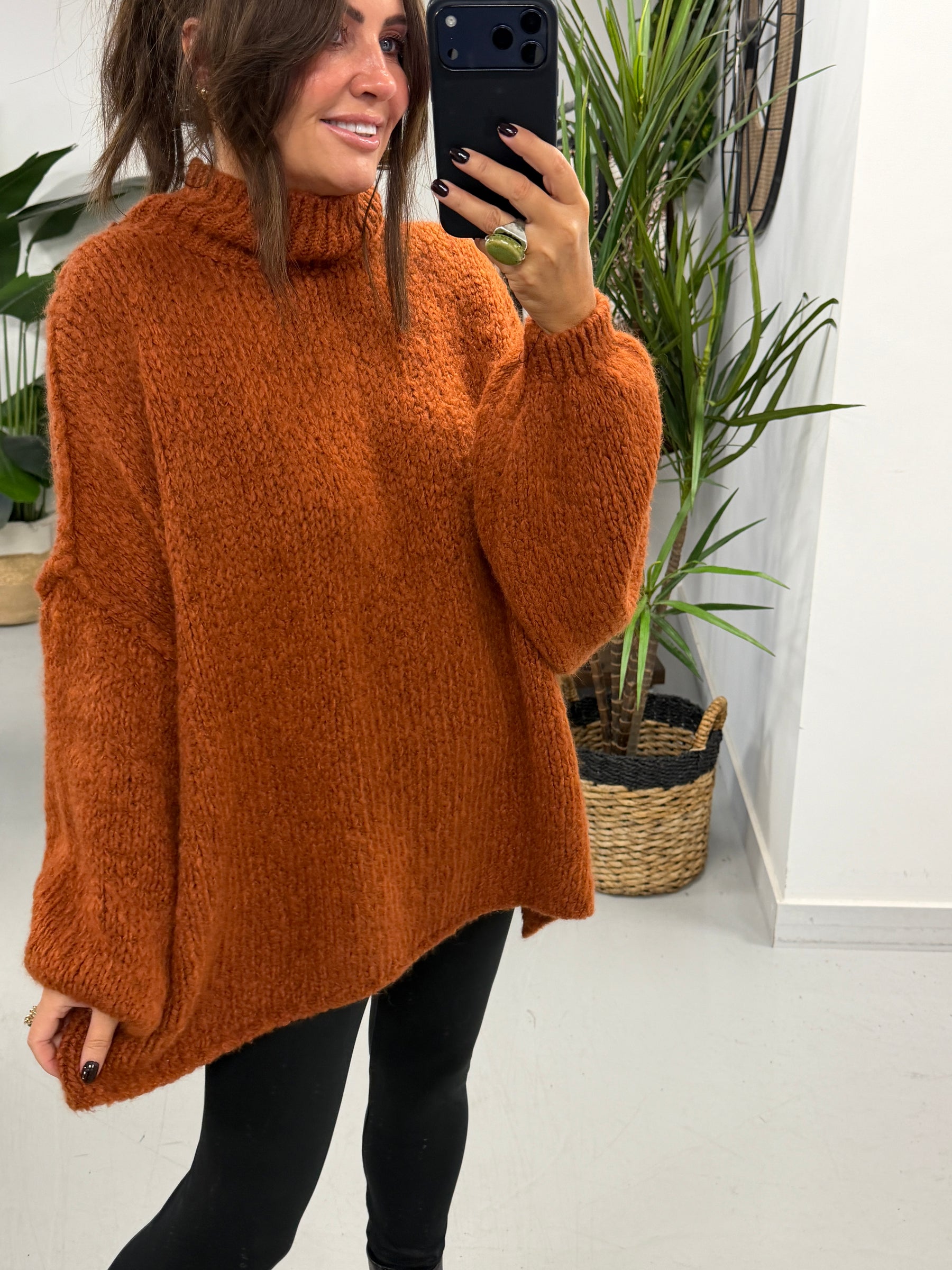 The Rustic Soft Knit - Rust