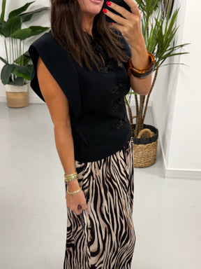 The Shanghai Ribbed Tunic - Black