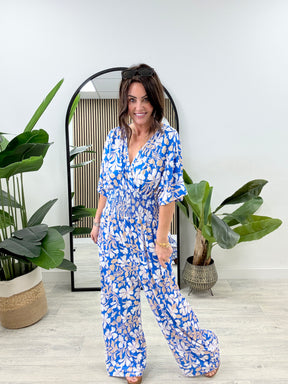 The Botanical Jumpsuit - Cobolt