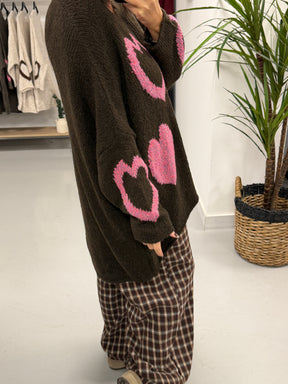 Heart Warmer Soft Knit - Chocolate