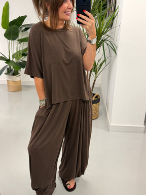 The Weekend Slouch Set - Chocolate