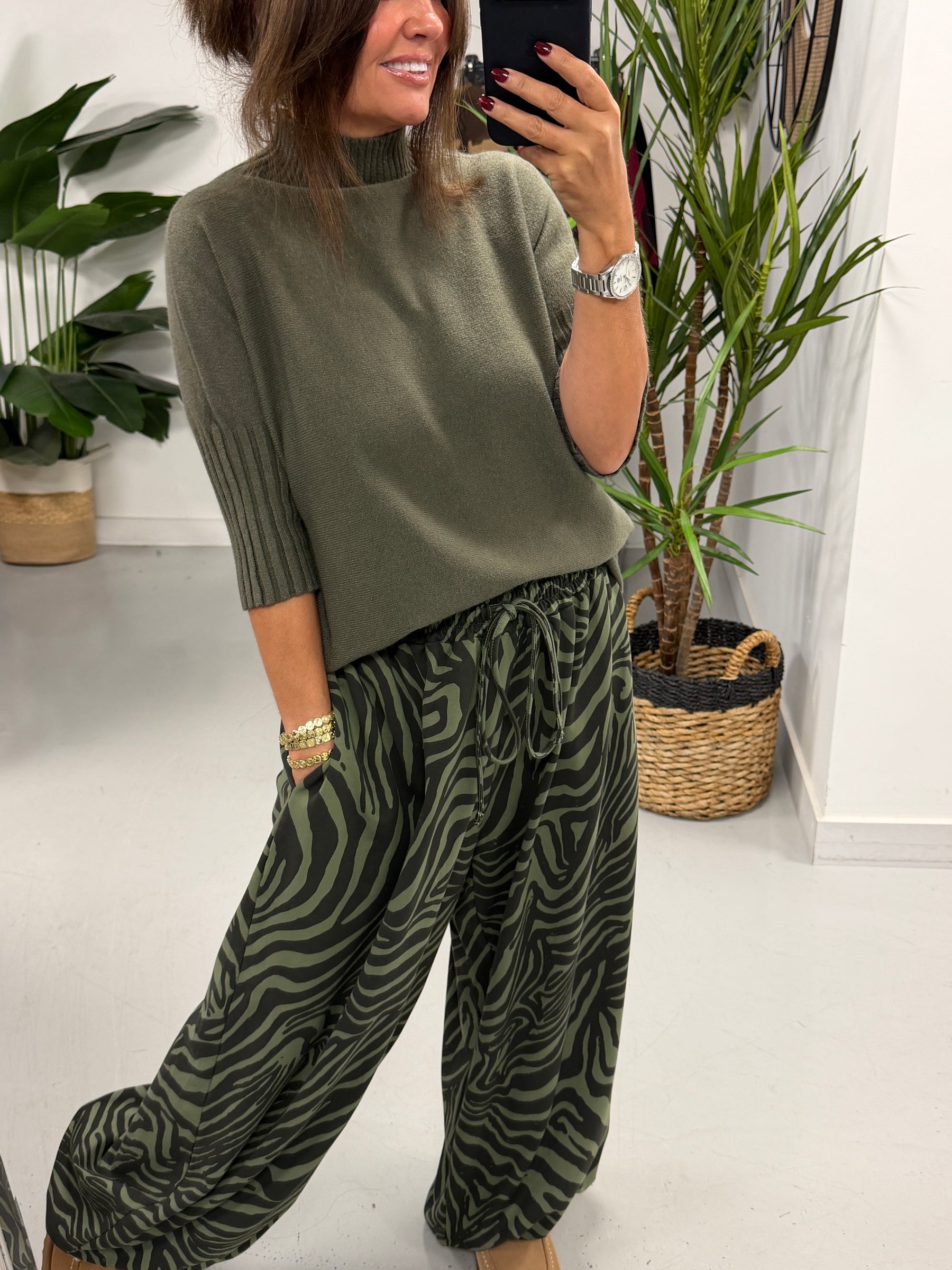 Zebra Balloon Joggers Khaki (Size 12-20)