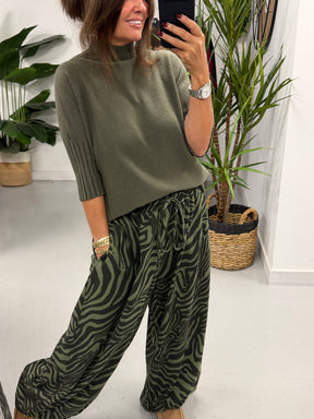 Zebra Balloon Joggers Khaki (Size 12-20)